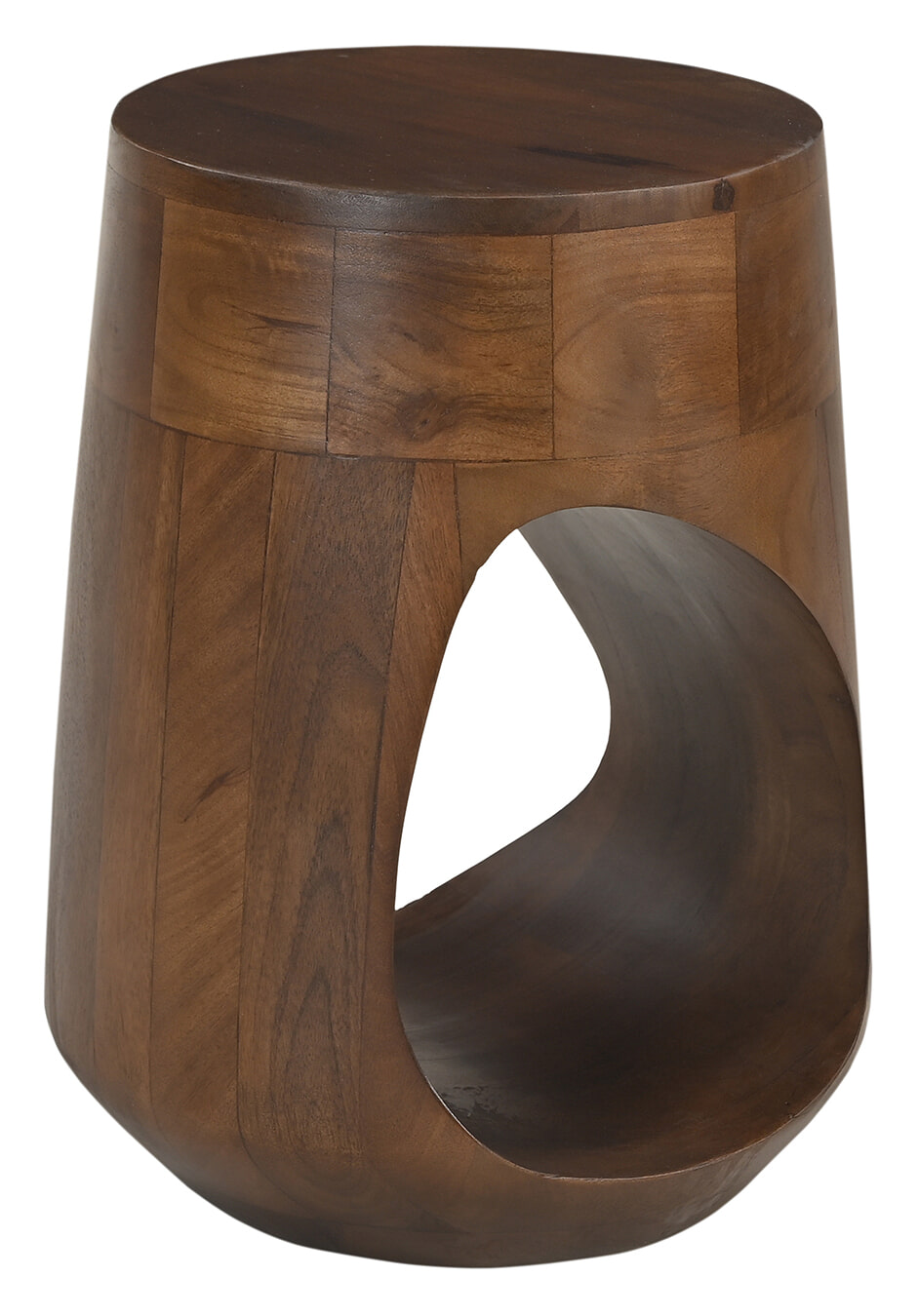 Artistiq Living Artistiq Ronde Bijzettafel Khaleel Mangohout, 32cm - Bruin