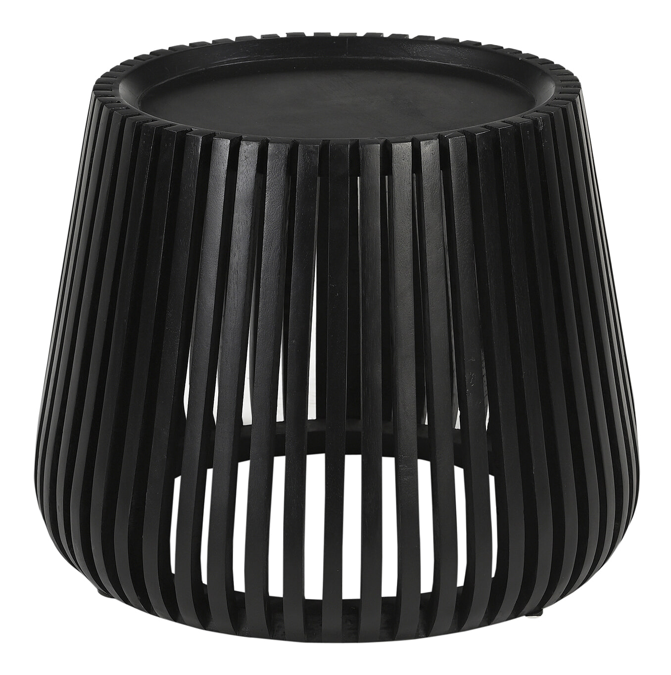 Artistiq Living Artistiq Ronde Bijzettafel Eriverto Mangohout, 50cm - Zwart