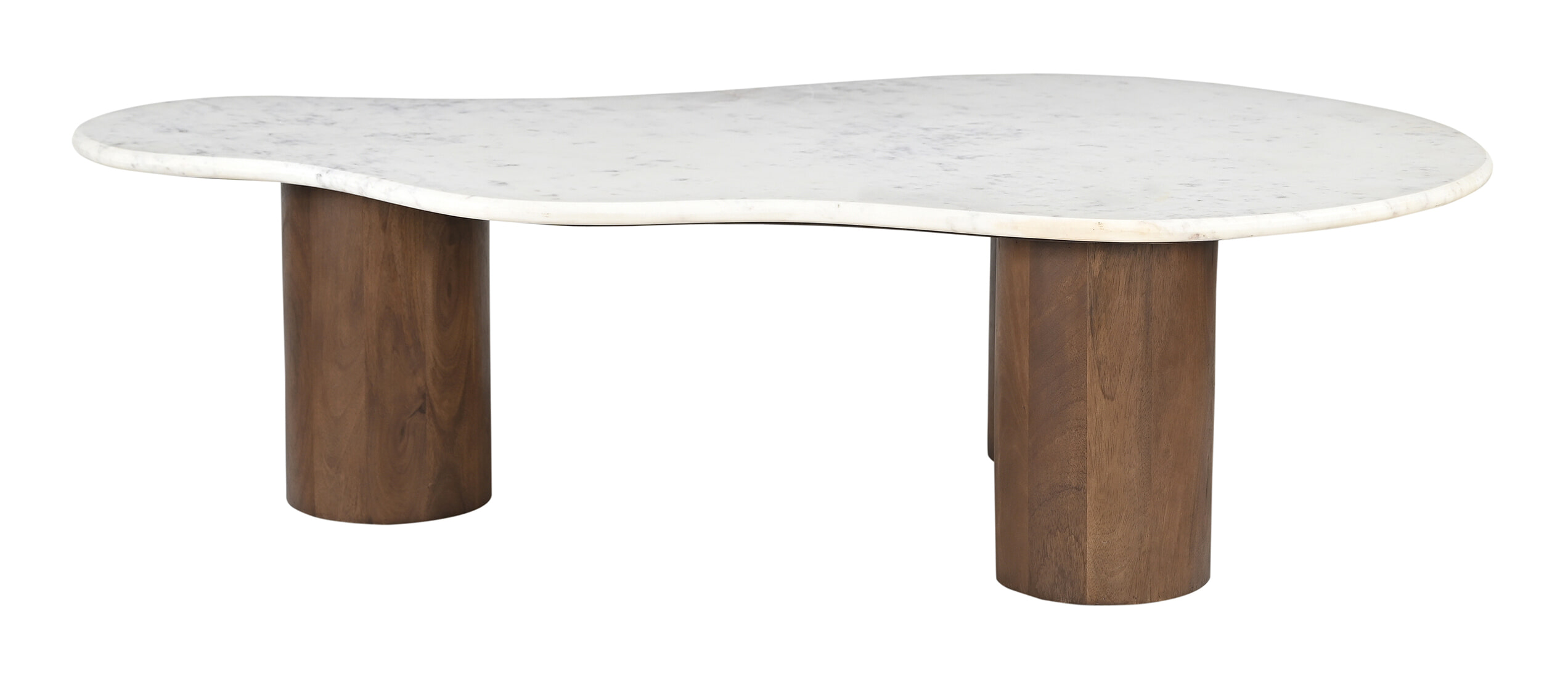 Artistiq Living Artistiq Organische Salontafel Shaneen Marmer en mangohout, 135 x 80cm - Wit