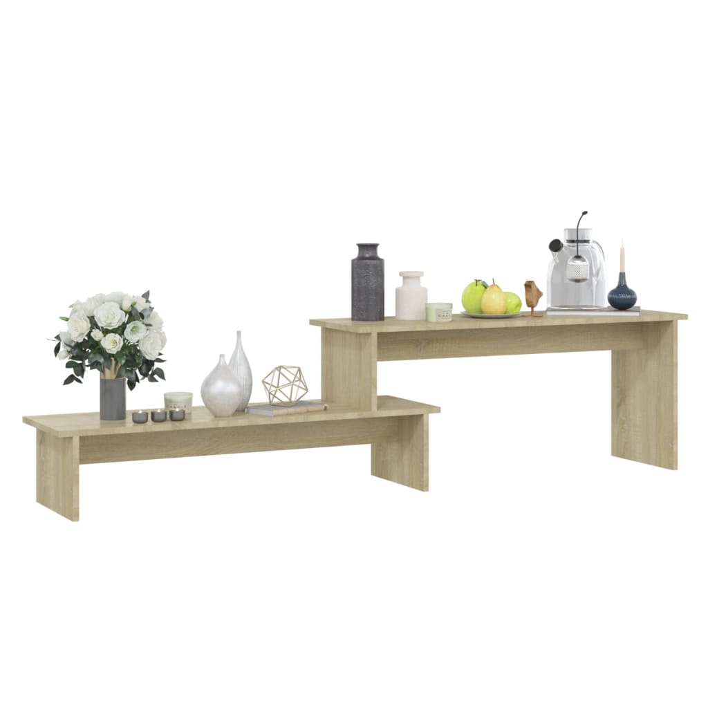 vidaXL Tv-meubel 180x30x43 cm bewerkt hout sonoma eikenkleurig
