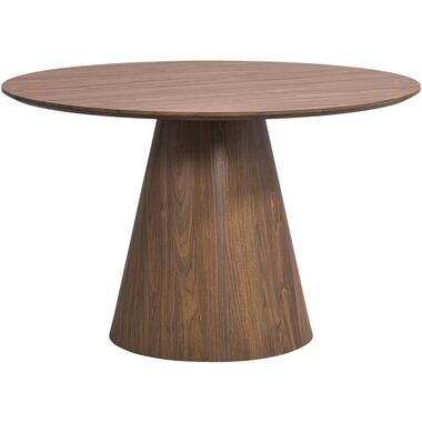 Leen Bakker Eettafel Louis - walnoot - Ø120 cm