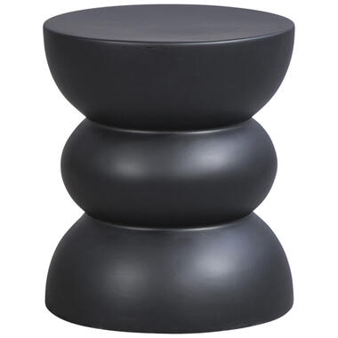 Leen Bakker Bijzettafel Lugo - zwart - 44xØ38 cm