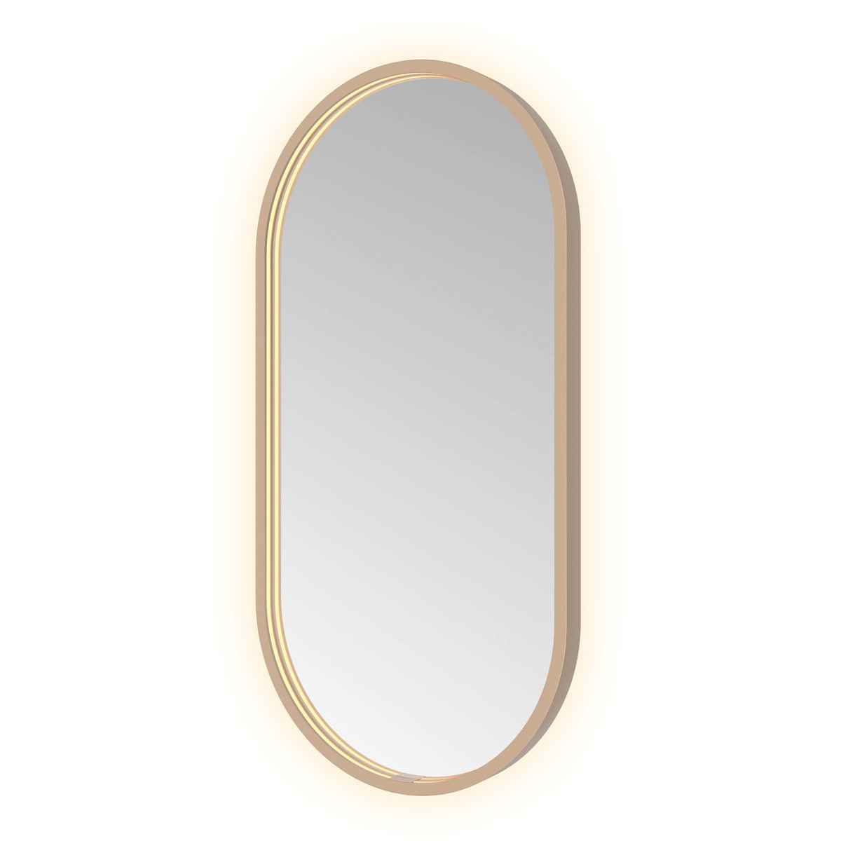 Hotbath &More Oval spiegel ovaal 40x80cm geborsteld koper PVD