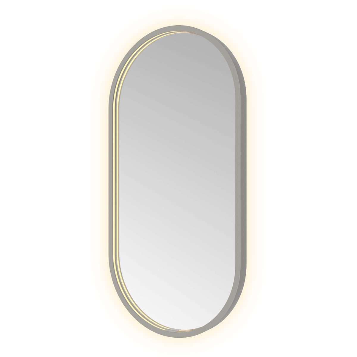 Hotbath &More Oval spiegel ovaal 40x80cm geborsteld gunmetal PVD