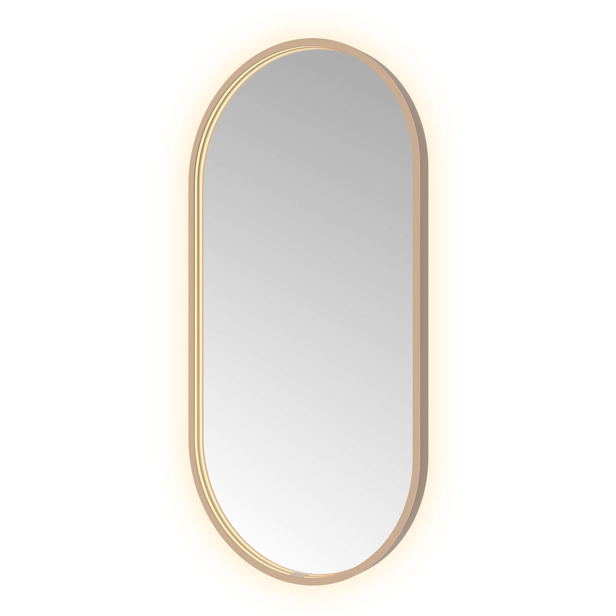 Hotbath &More Oval spiegel ovaal 50x100cm geborsteld koper PVD