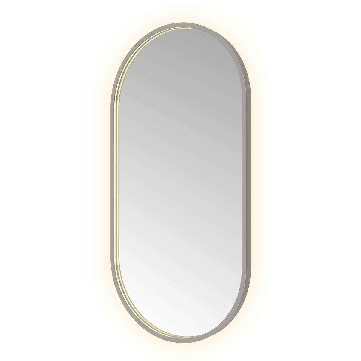 Hotbath &More Oval spiegel ovaal 50x100cm geborsteld gunmetal PVD