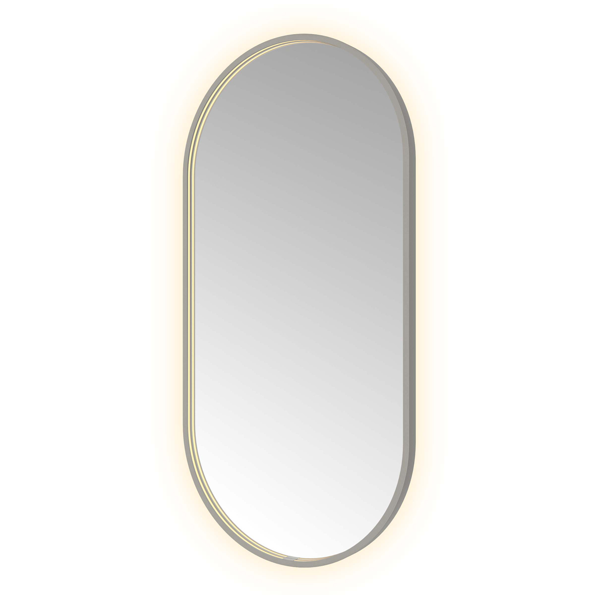 Hotbath &More Oval spiegel ovaal 60x120cm geborsteld gunmetal PVD