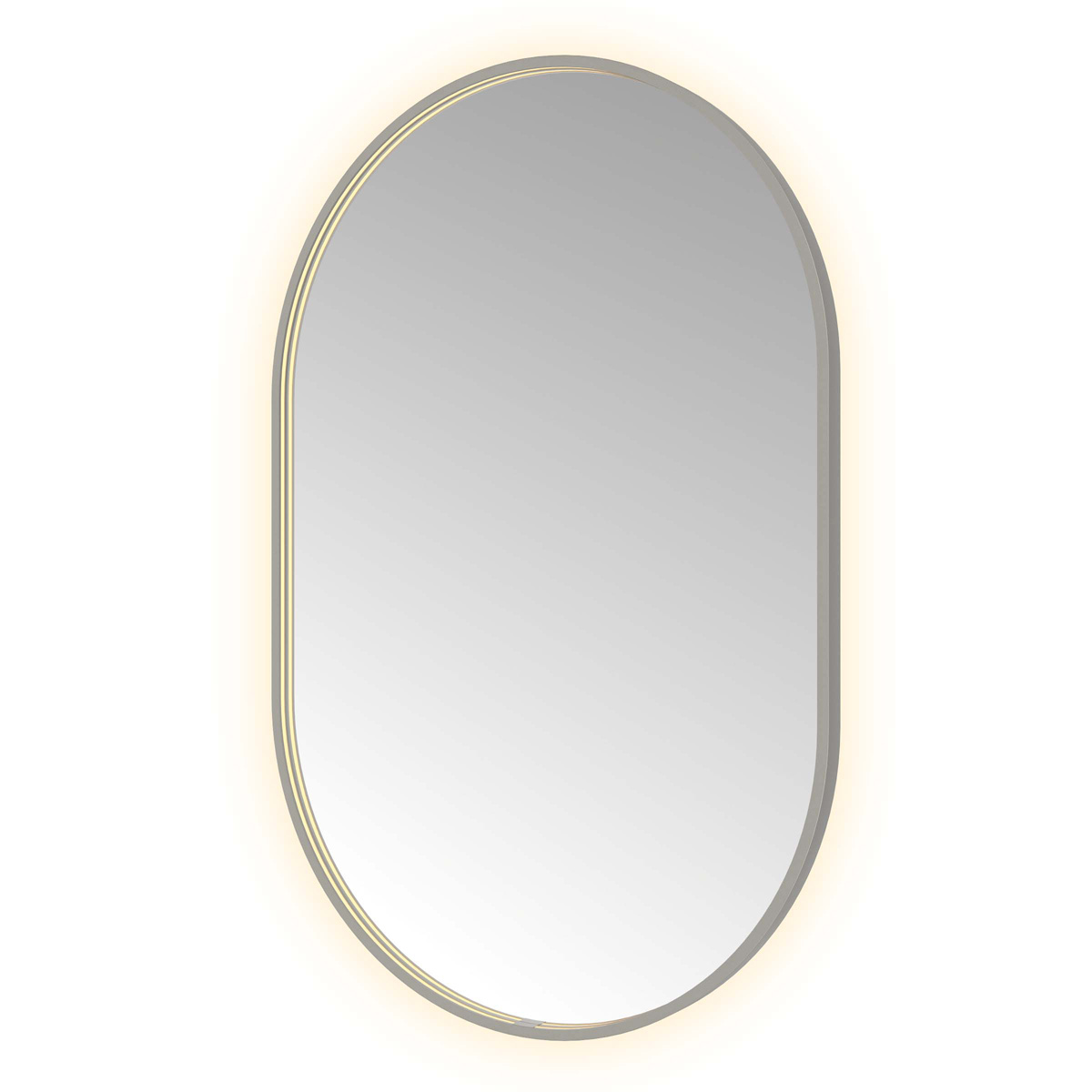 Hotbath &More Oval spiegel ovaal 80x120cm geborsteld gunmetal PVD