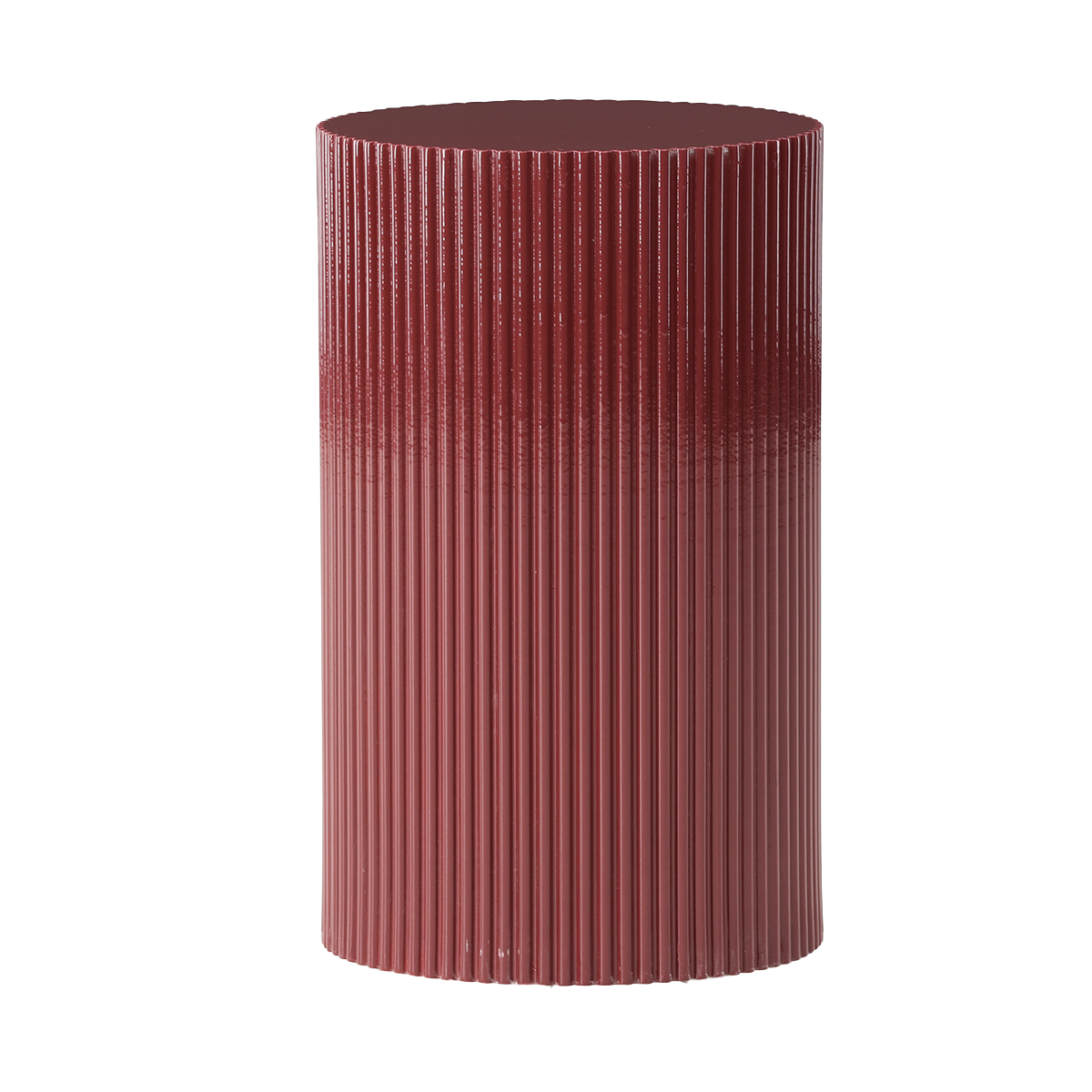 Nest living Asa houten bijzettafel bordeaux rood - Ø 31 cm