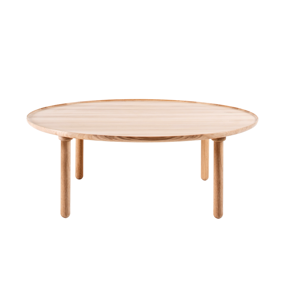 Gazzda Mu coffee table houten salontafel whitewash - Ø 100 cm