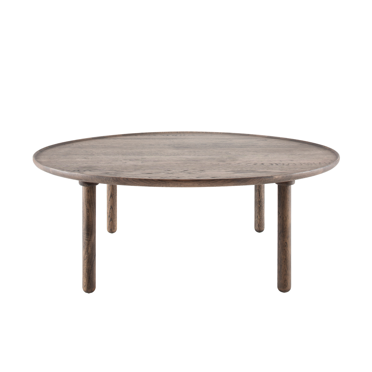 Gazzda Mu coffee table houten salontafel donker eiken - Ø 100 cm
