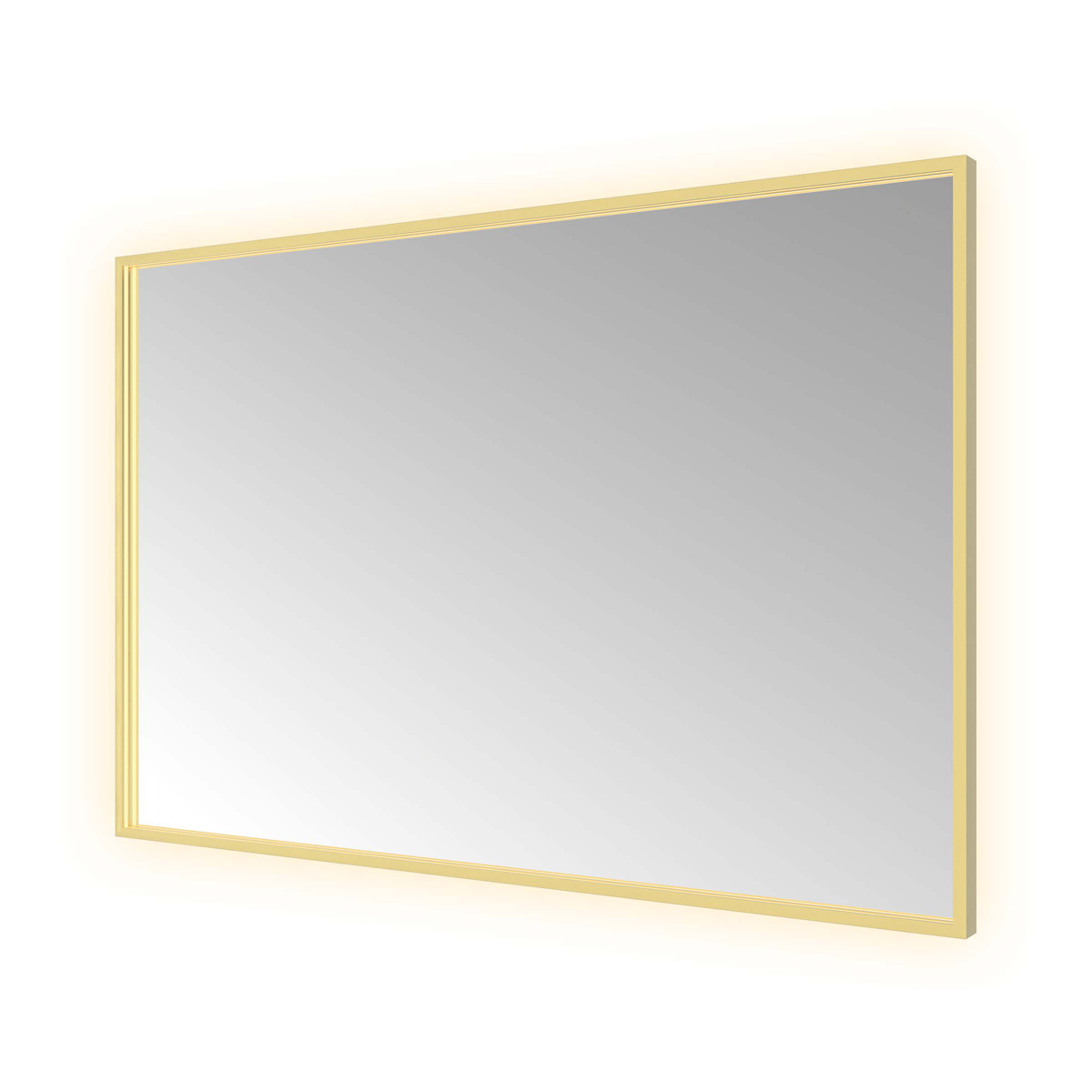 Hotbath &More Square rechthoekige spiegel 120x80cm geborsteld messing PVD
