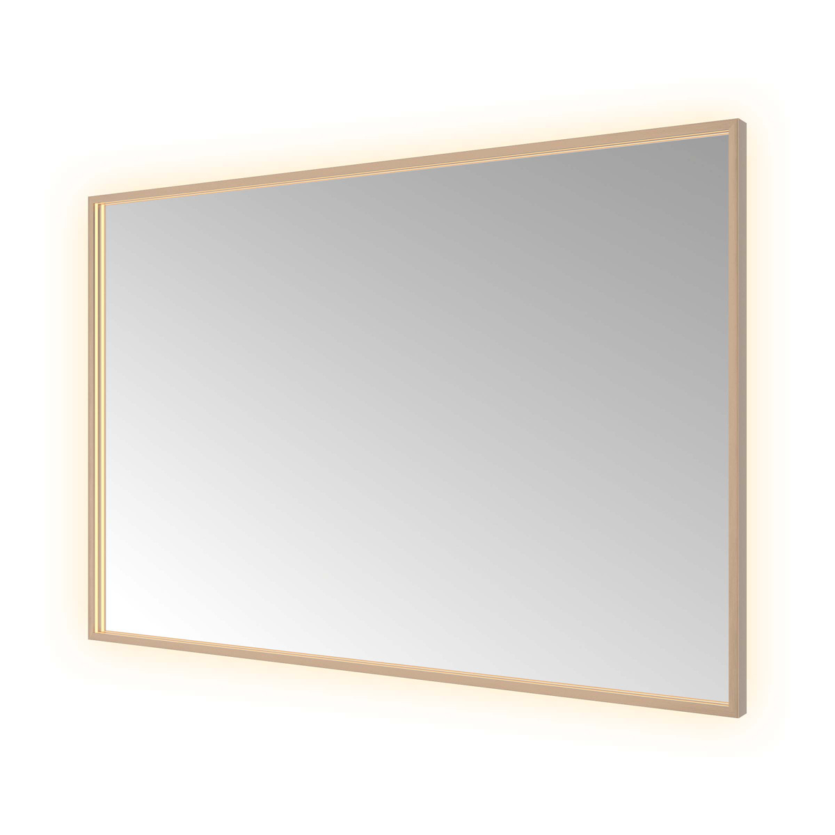 Hotbath &More Square rechthoekige spiegel 120x80cm geborsteld koper PVD