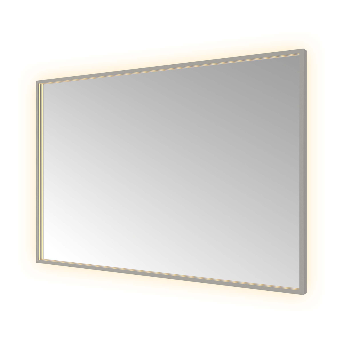 Hotbath &More Square rechthoekige spiegel 120x80cm geborsteld gunmetal PVD
