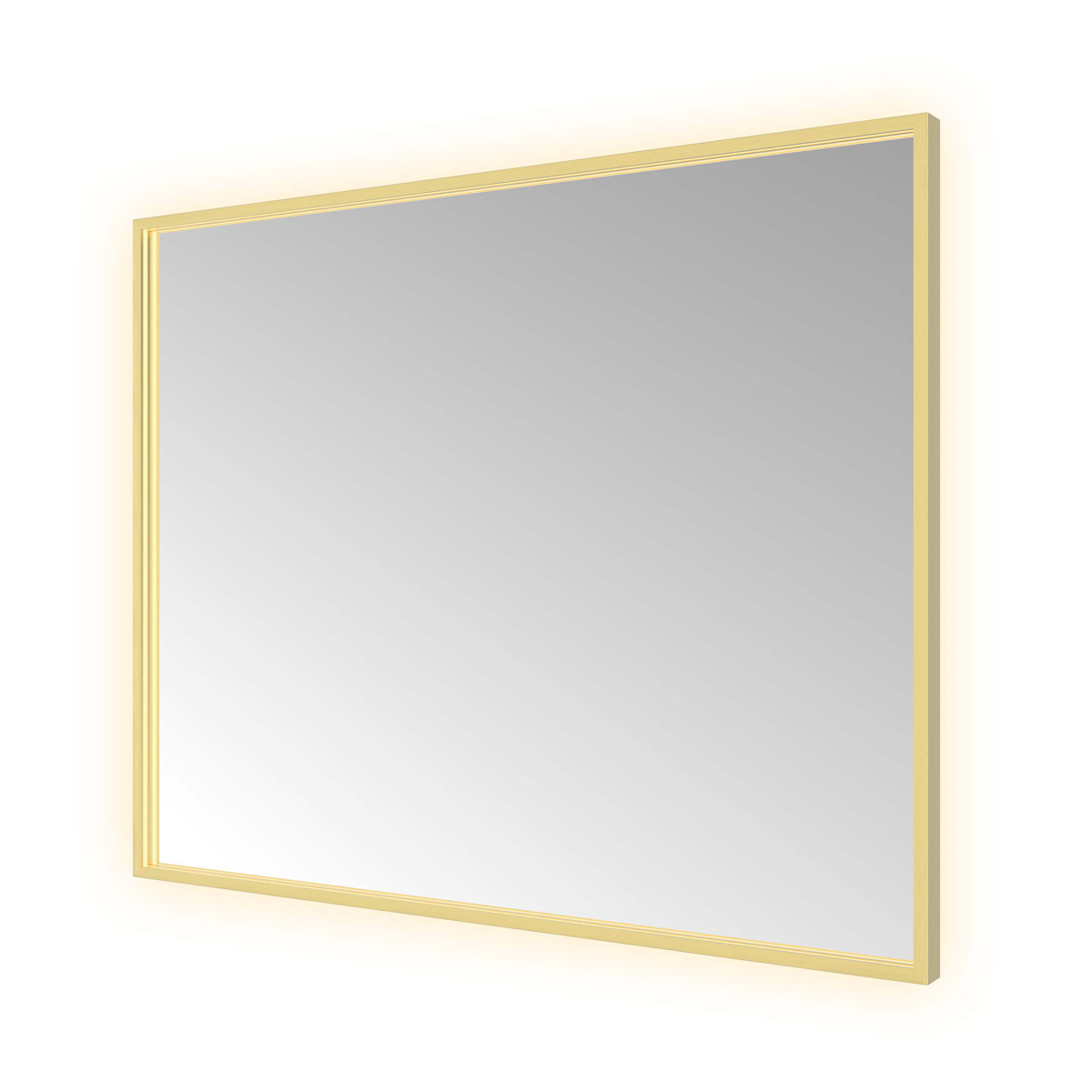 Hotbath &More Square rechthoekige spiegel 100x80cm geborsteld messing PVD