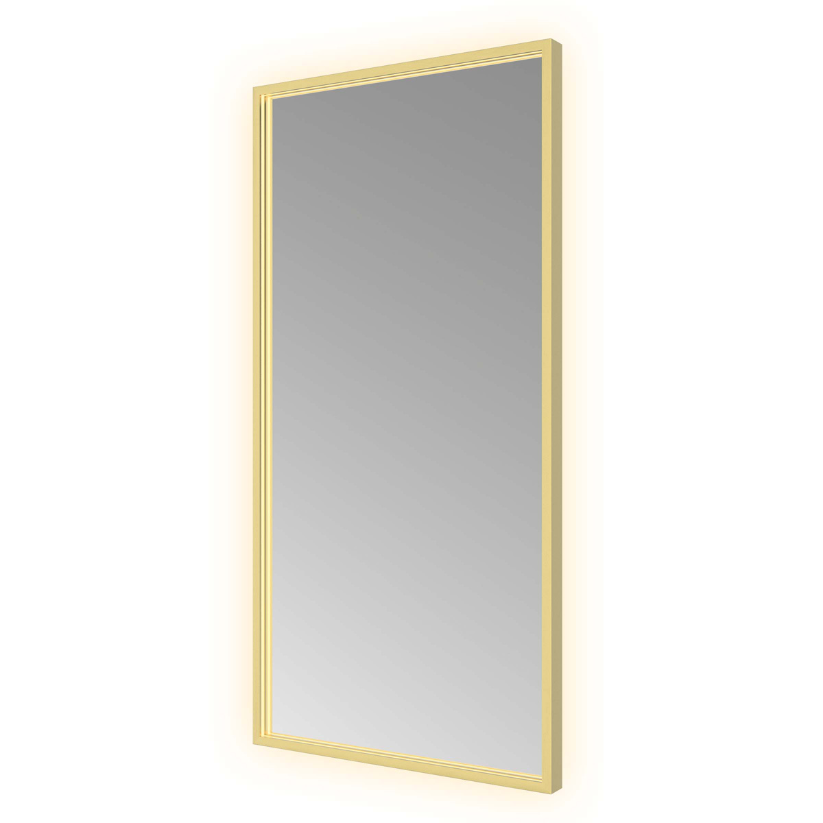 Hotbath &More Square rechthoekige spiegel 50x100cm geborsteld messing PVD