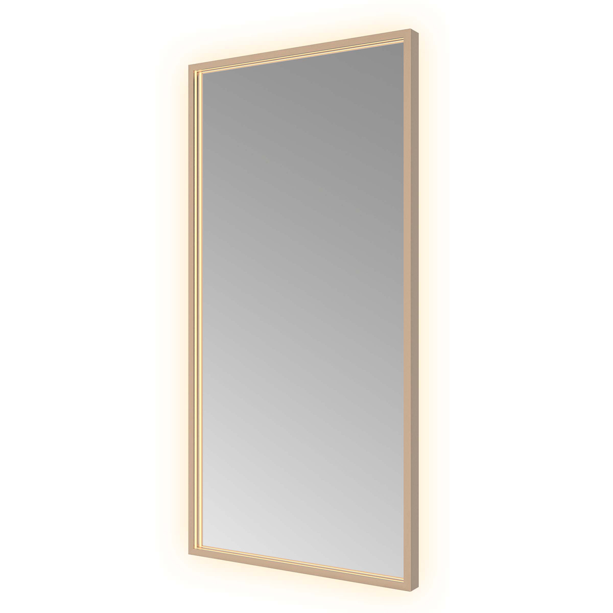 Hotbath &More Square rechthoekige spiegel 50x100cm geborsteld koper PVD