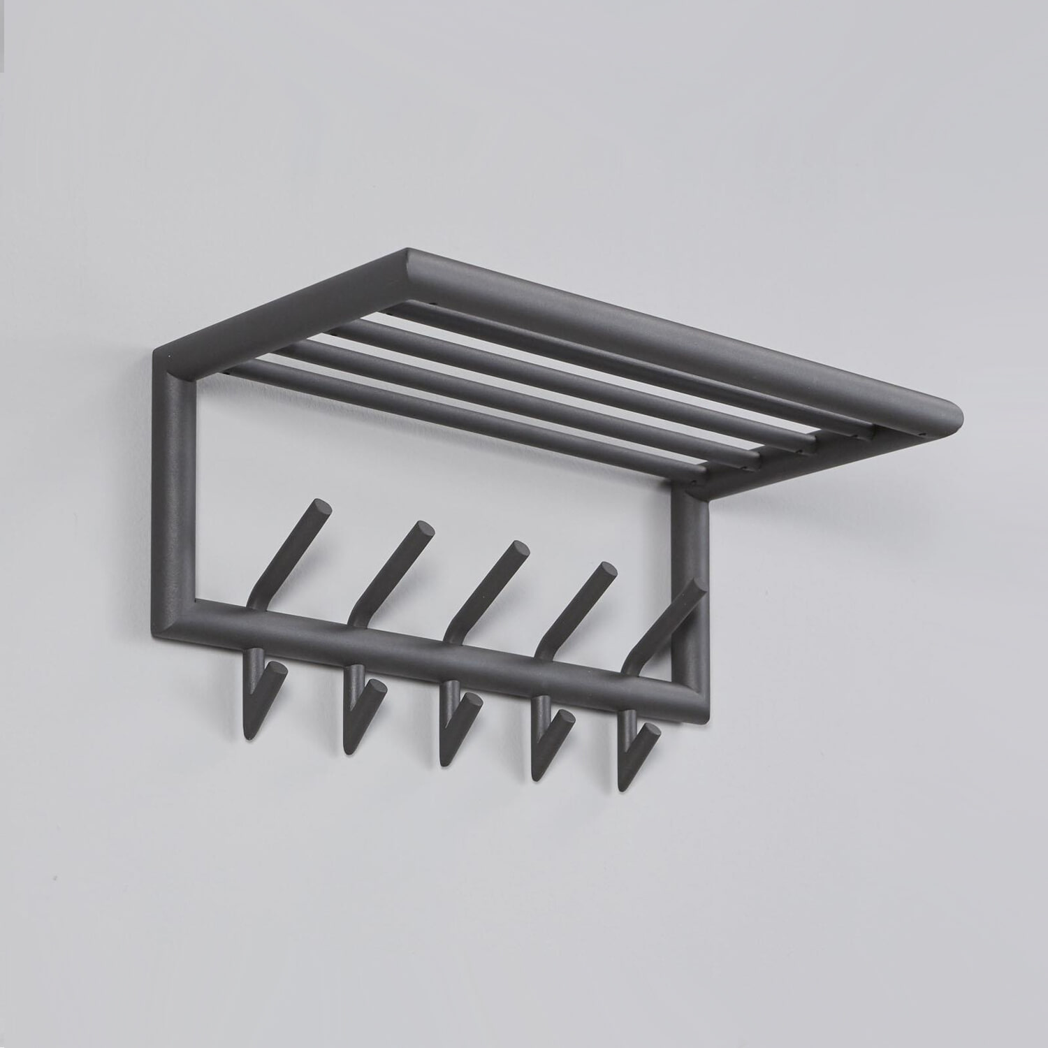 LifestyleFurn Kapstok Carson 5-haaks - Donkergrijs