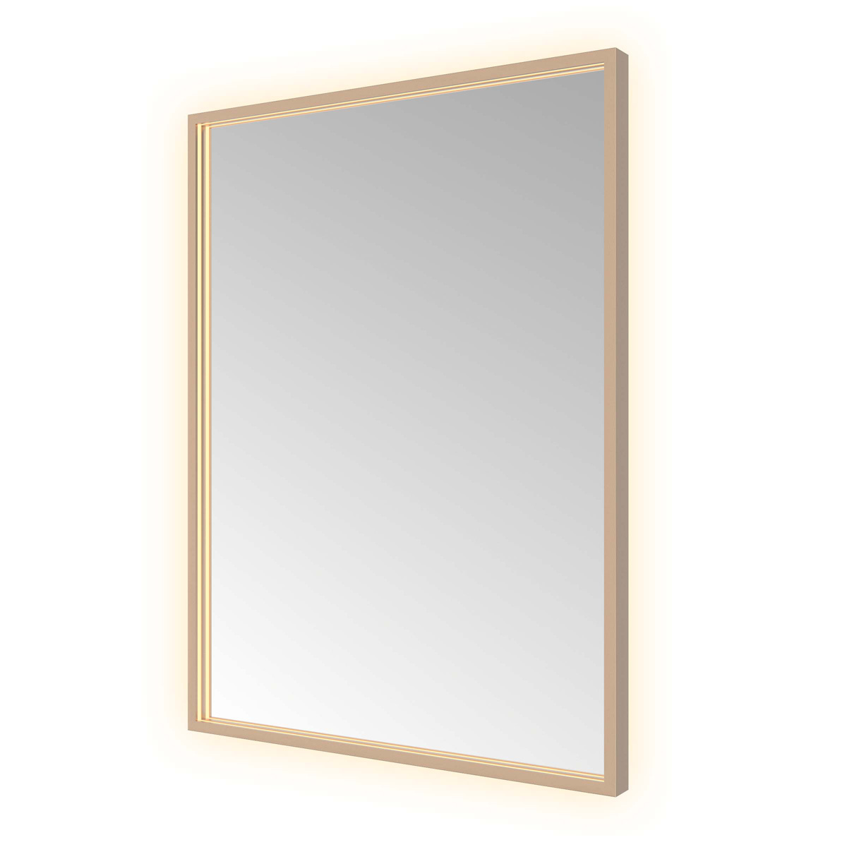 Hotbath &More Square rechthoekige spiegel 60x80cm geborsteld koper PVD