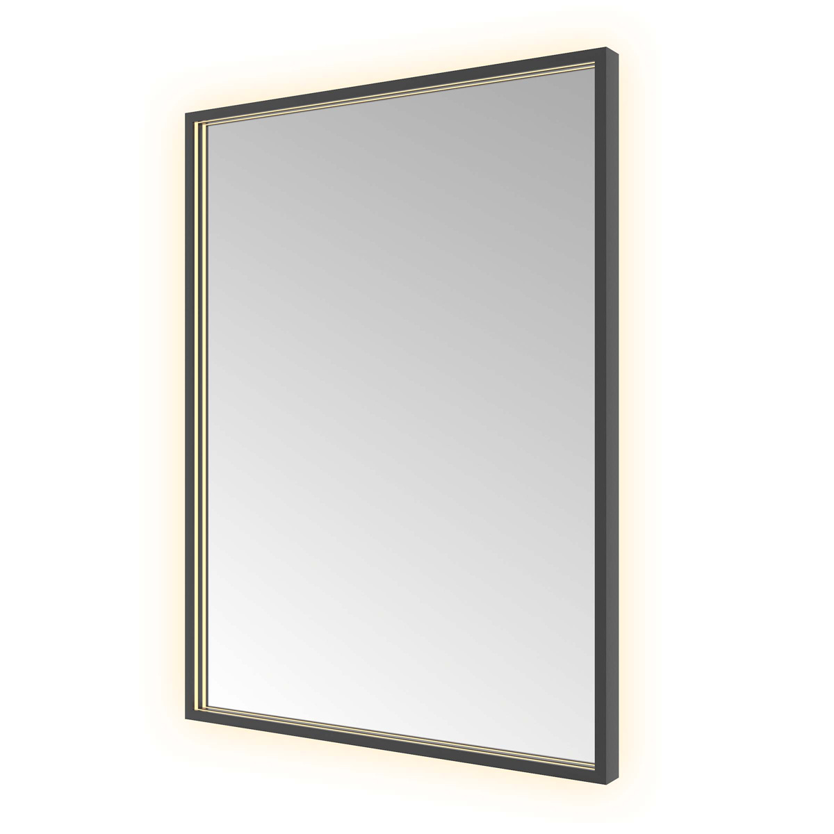 Hotbath &More Square rechthoekige spiegel 60x80cm geborsteld zwart PVD