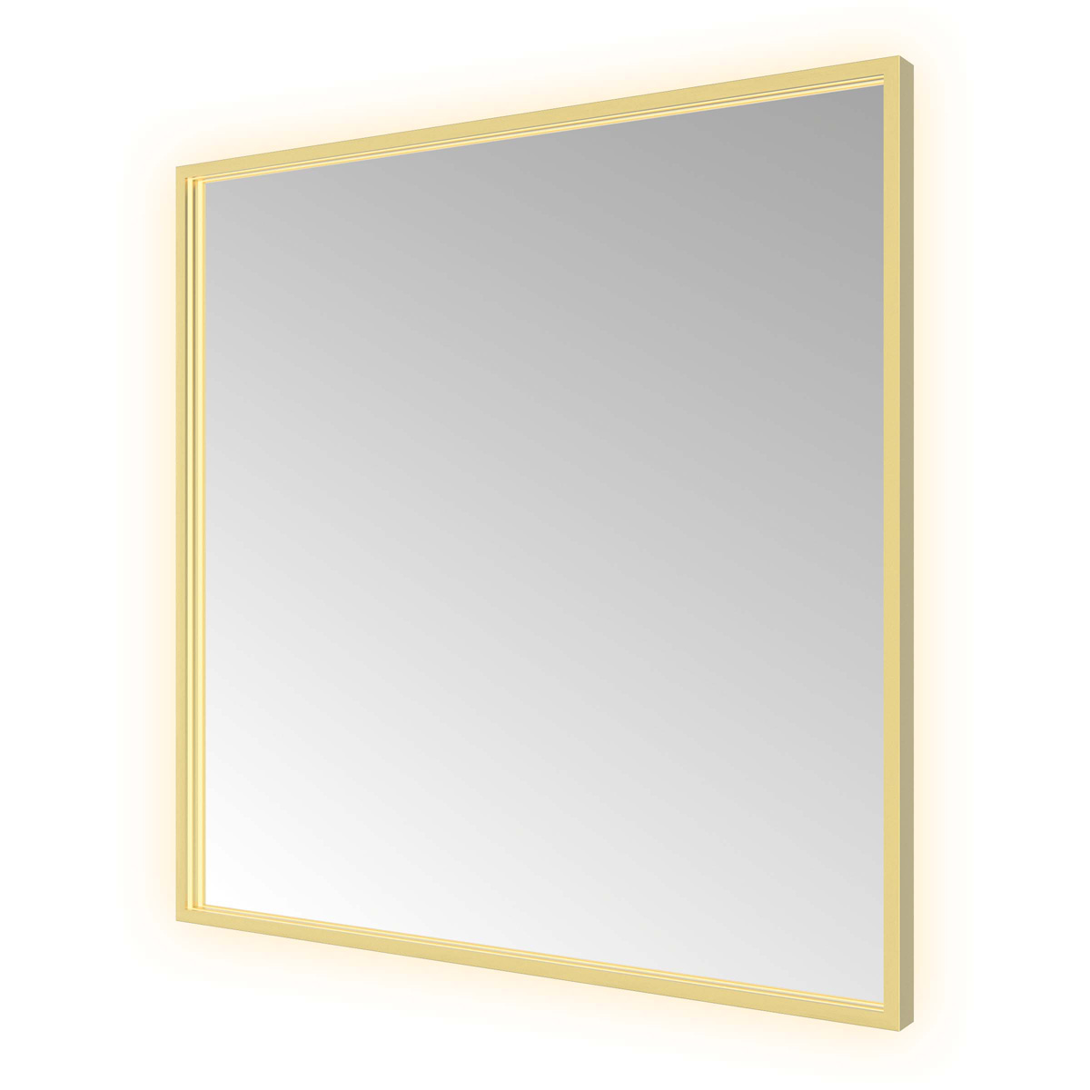 Hotbath &More Square rechthoekige spiegel 80x80cm geborsteld messing PVD