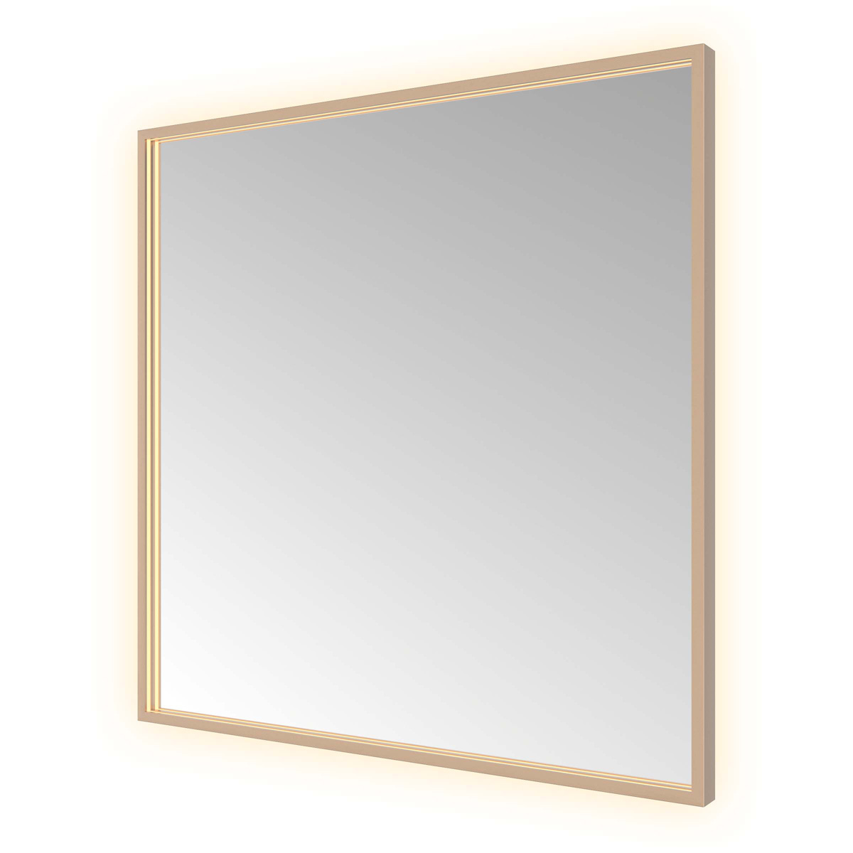 Hotbath &More Square rechthoekige spiegel 80x80cm geborsteld koper PVD