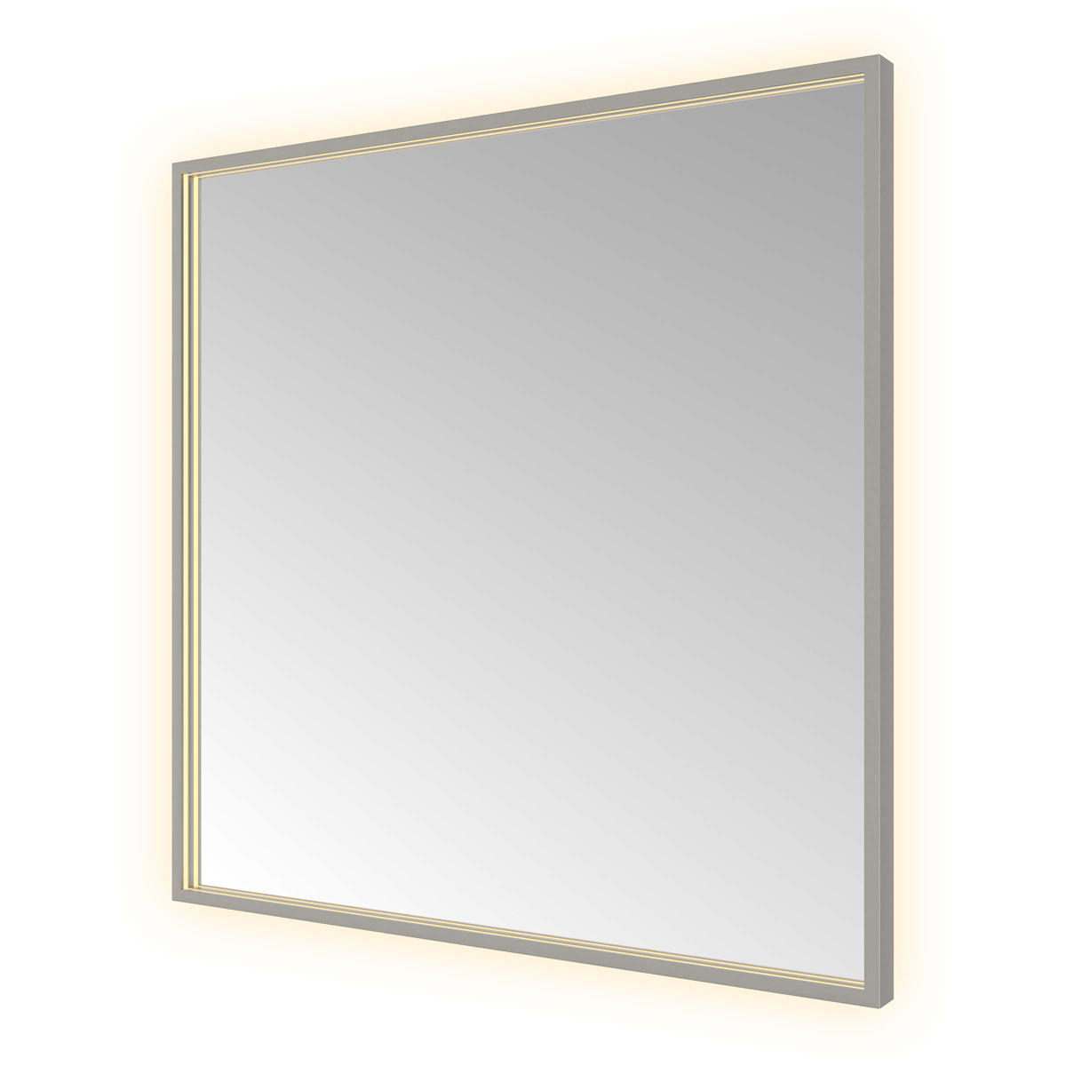 Hotbath &More Square rechthoekige spiegel 80x80cm geborsteld gunmetal PVD