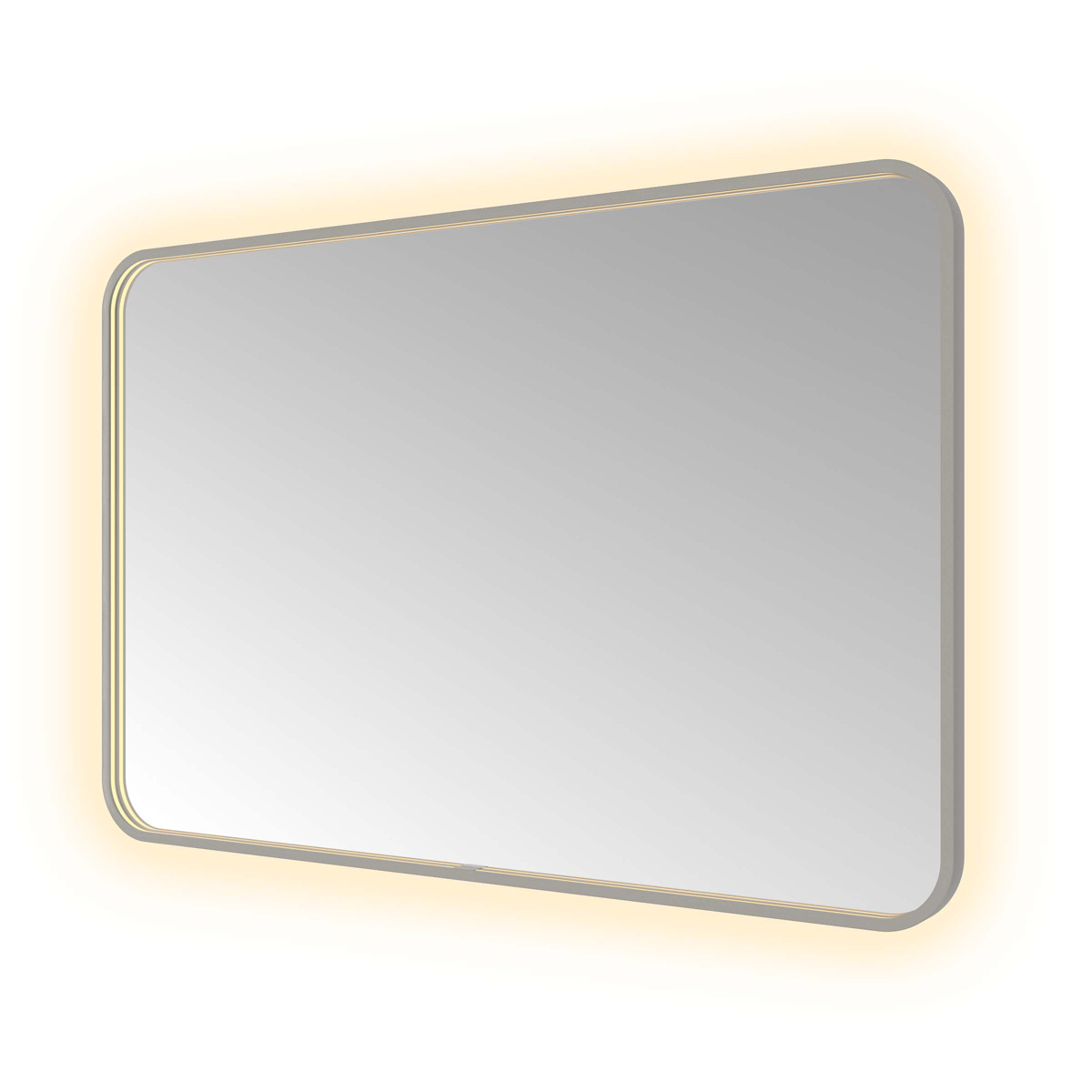 Hotbath &More Soft Square rechthoekige spiegel 120x80cm geborsteld gunmetal PVD