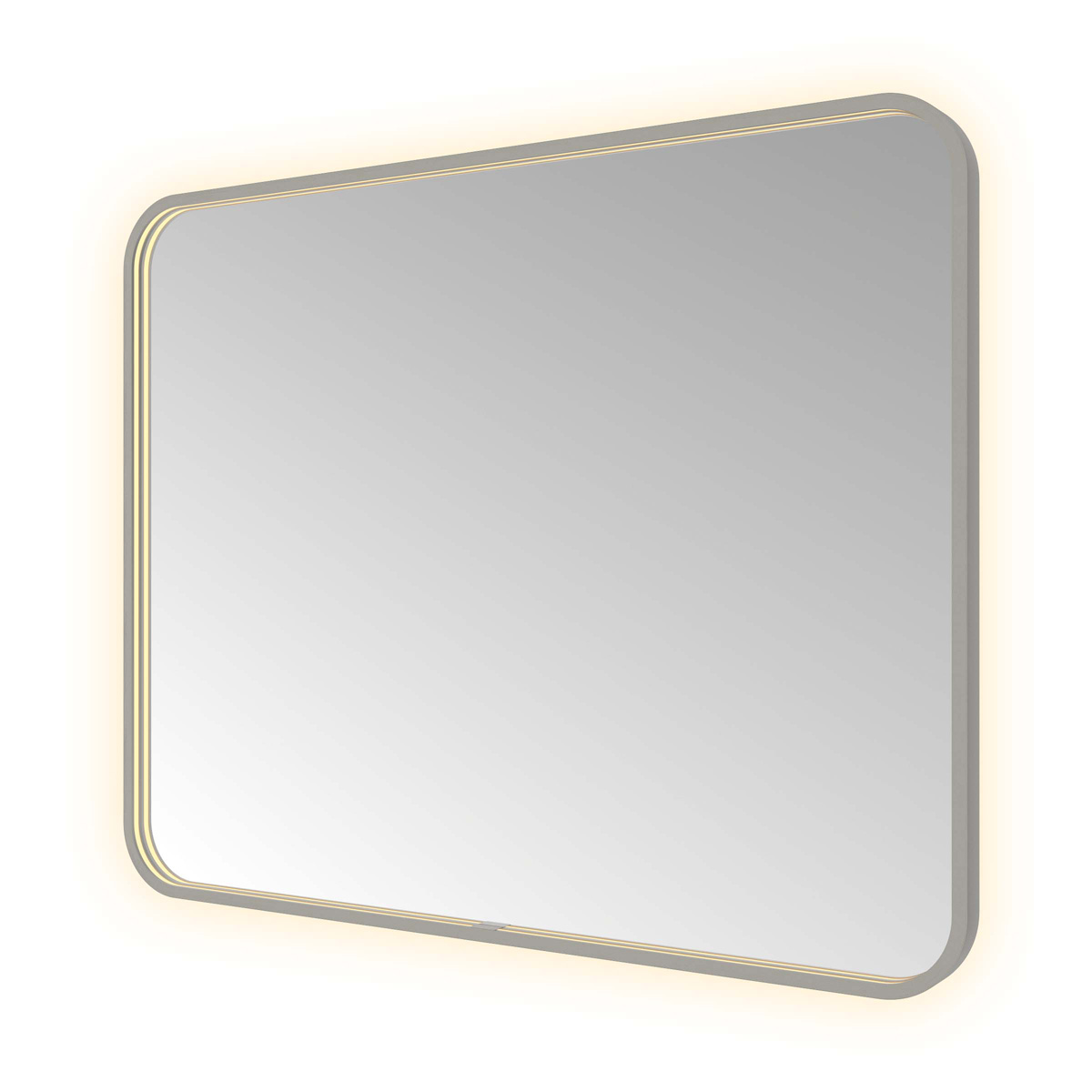 Hotbath &More Soft Square rechthoekige spiegel 100x80cm geborsteld gunmetal PVD