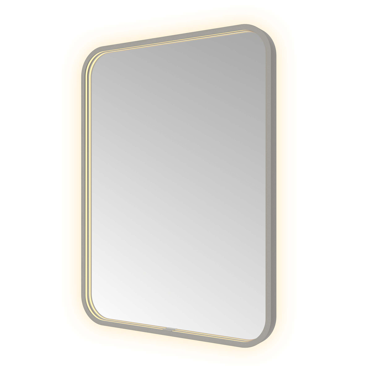 Hotbath &More Soft Square rechthoekige spiegel 60x80cm geborsteld gunmetal PVD