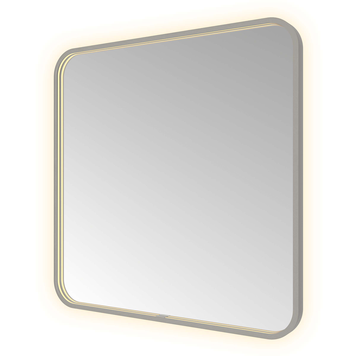Hotbath &More Soft Square rechthoekige spiegel 80x80cm geborsteld gunmetal PVD