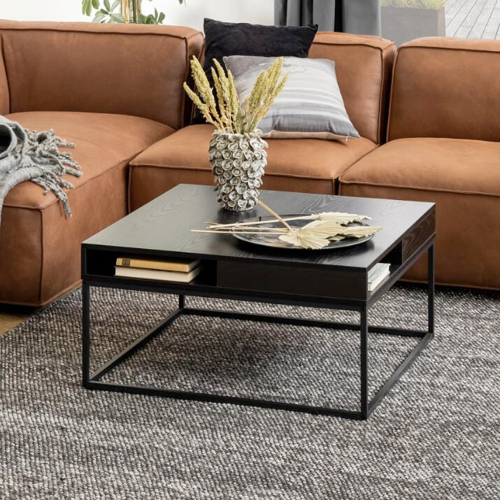 Bendt Salontafel Nightingale Essen, 80 x 80cm - Zwart - Vierkant
