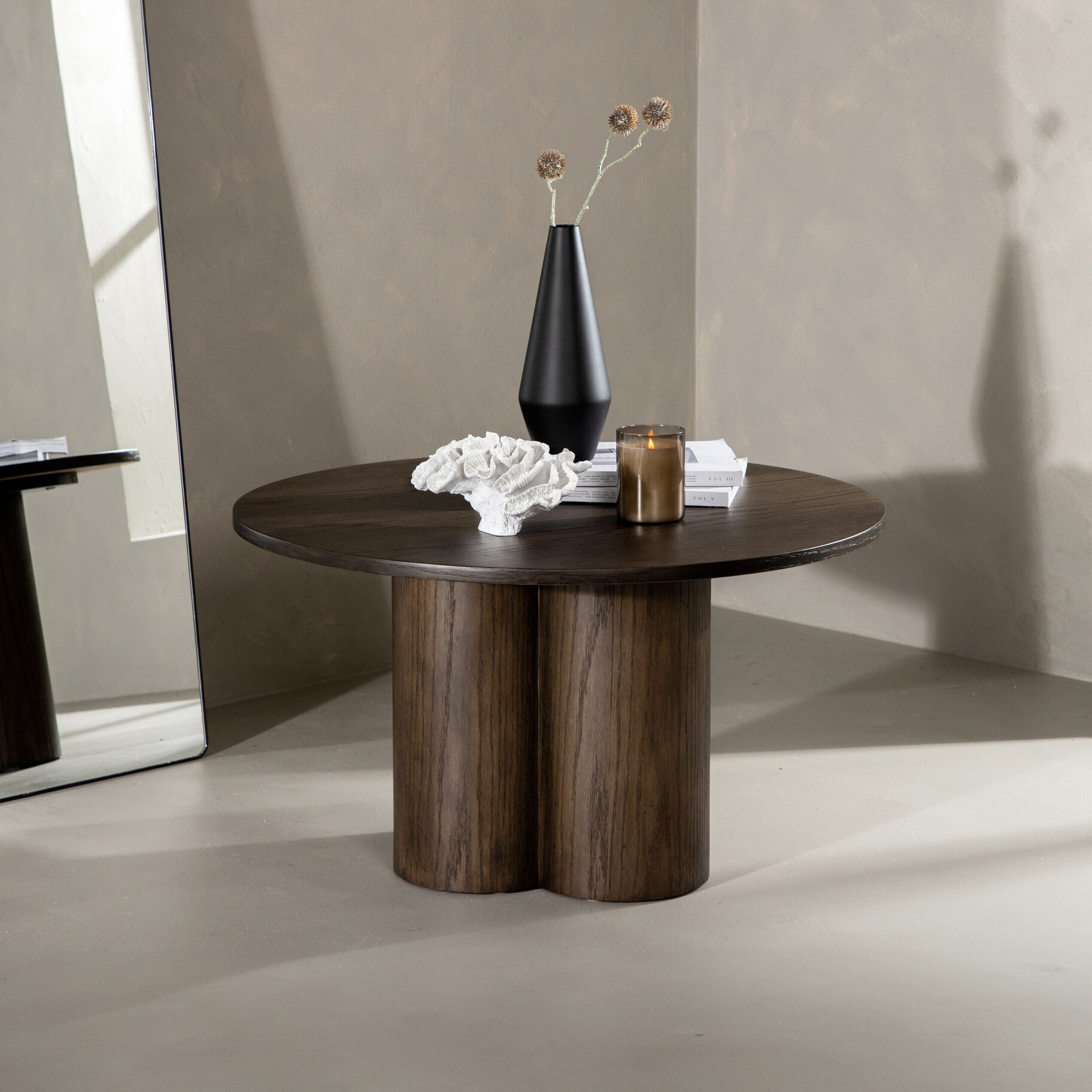 Nohr Ronde Salontafel Anh 80cm - Mokka - Japandi