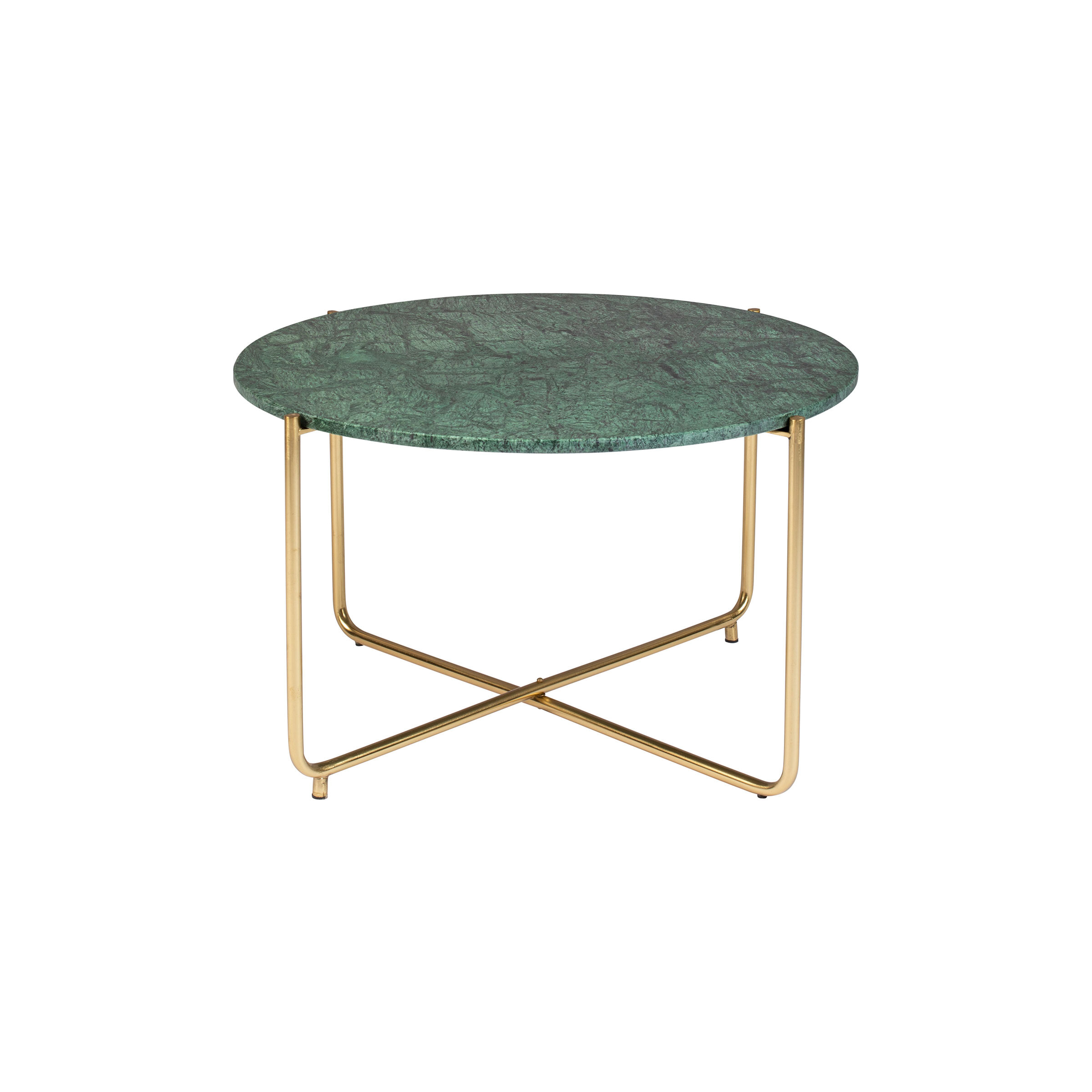 ZILT Salontafel Timpa 70cm, groen marmer - Rond