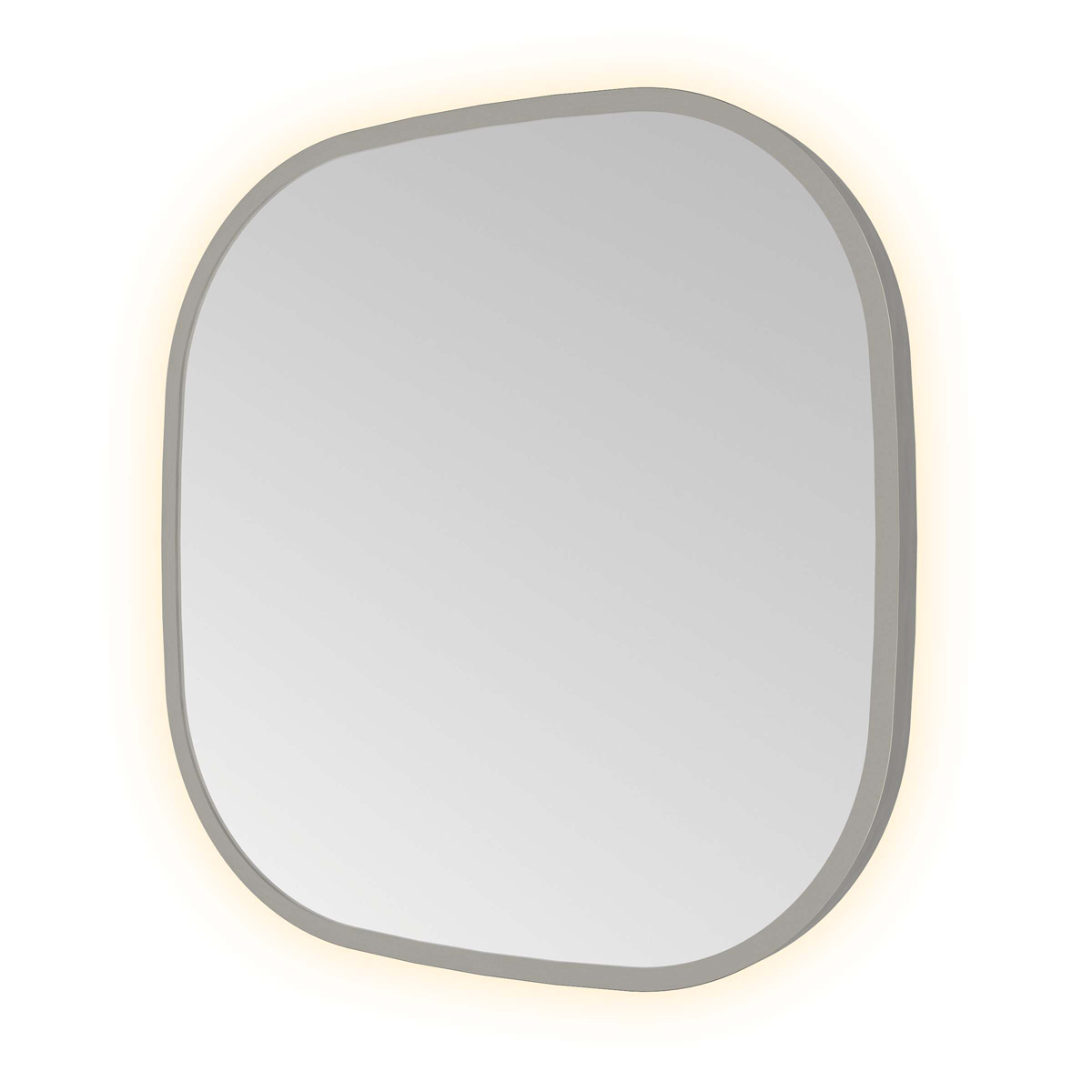 Hotbath &More Contour spiegel deens ovaal 40x40cm geborsteld gunmetal PVD