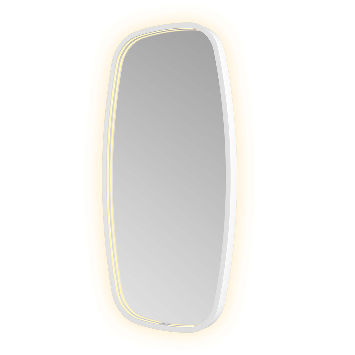 Hotbath &More Contour spiegel deens ovaal 40x80cm wit mat
