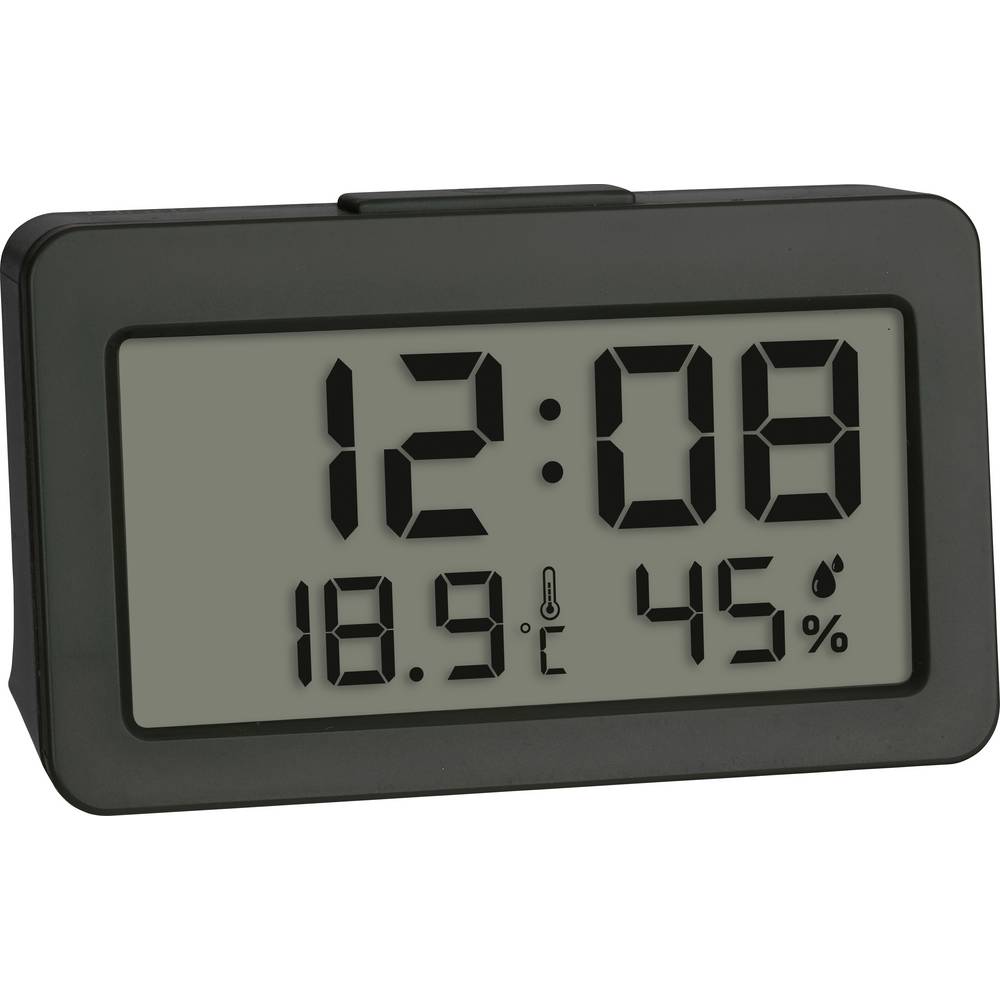 TFA Dostmann 60.2045.10 Wekker Kwarts Grijs Alarmtijden 1