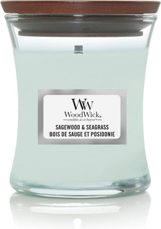 Woodwick Geurkaars Sagewood and Seagrass Candle III - 