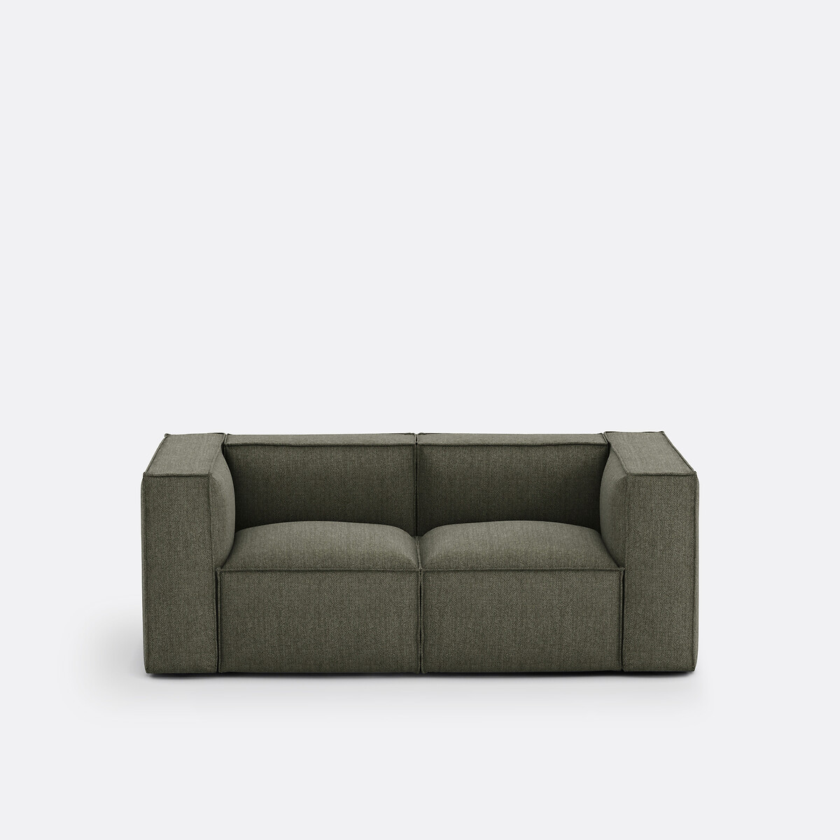 LA REDOUTE INTERIEURS 2 zits modulaire bank van getextureerde stof, Seven