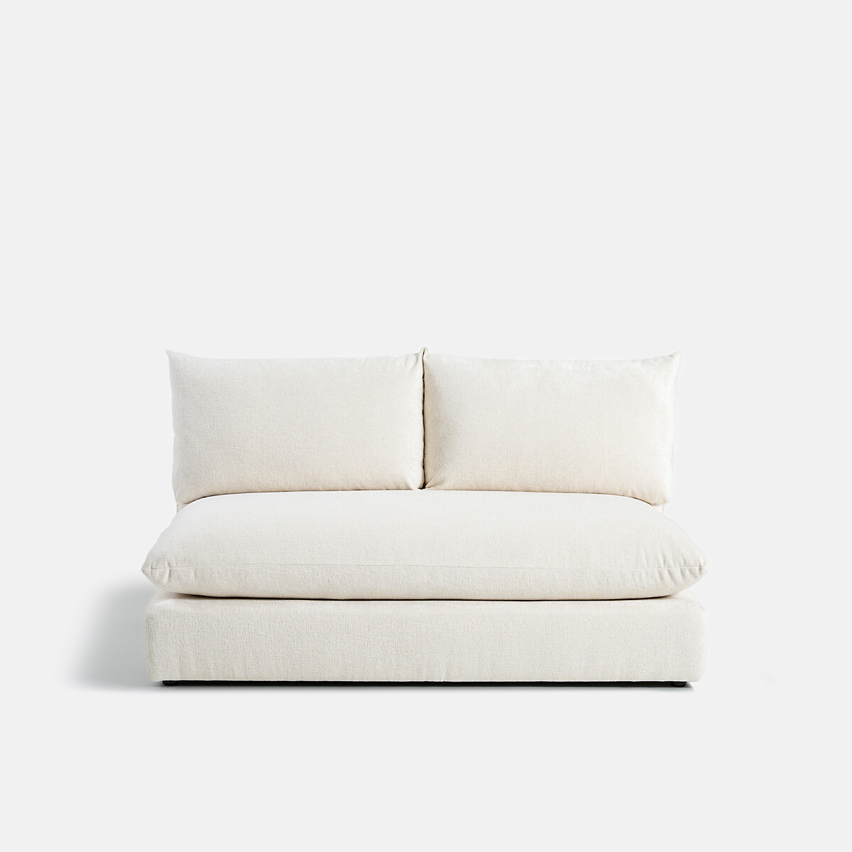 LA REDOUTE INTERIEURS Modulaire 2-zitsbank. Malo fluweel met structuur