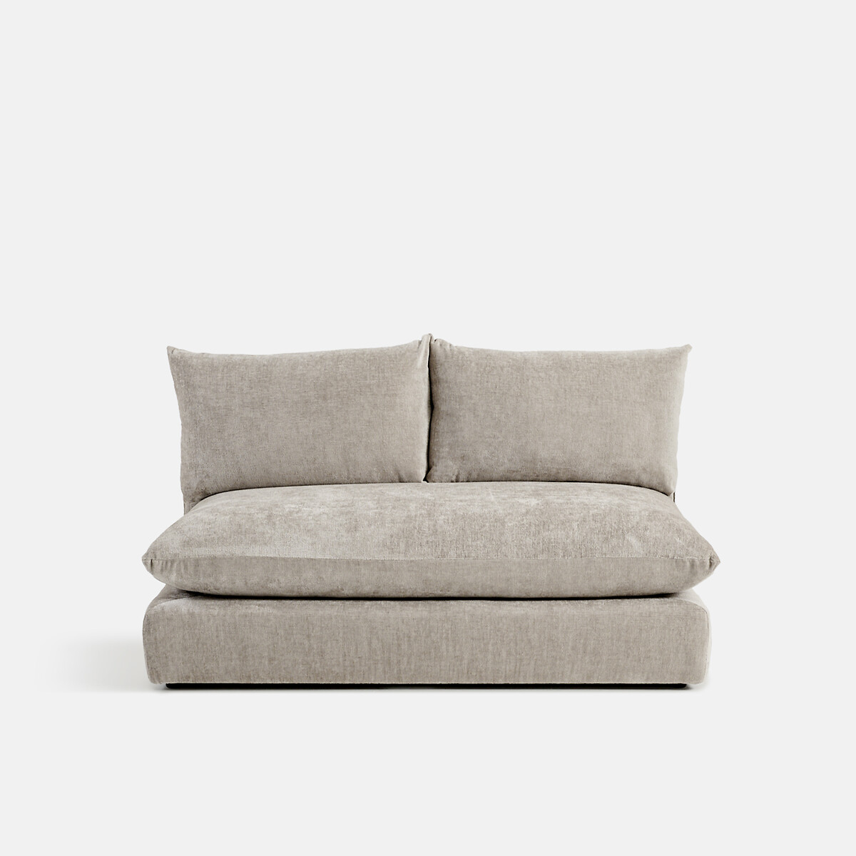LA REDOUTE INTERIEURS Modulaire 2-zitsbank. Malo fluweel met structuur