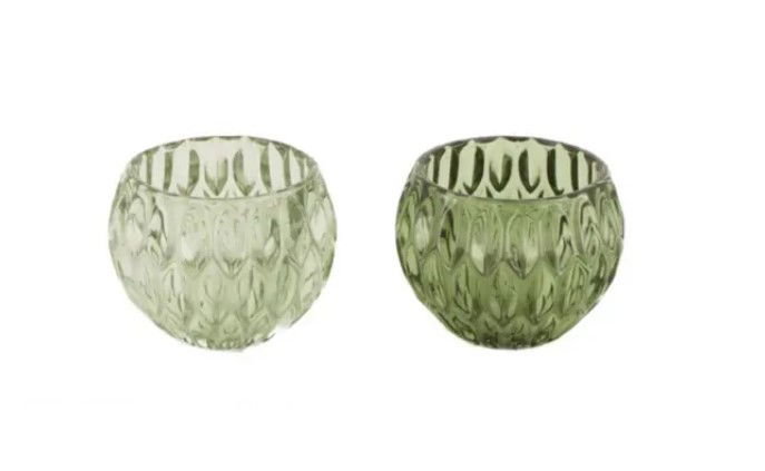 Dijk natural collections Theelichthouder glas l8b8h6 cm multi - 