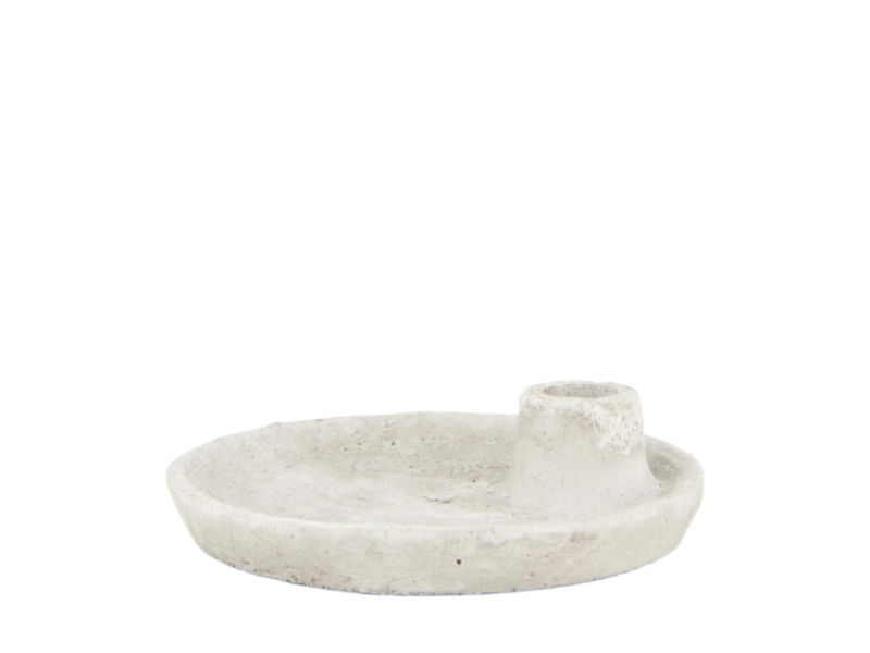 Dijk natural collections Dinnercandle holder cement 16x16x4 cm - 