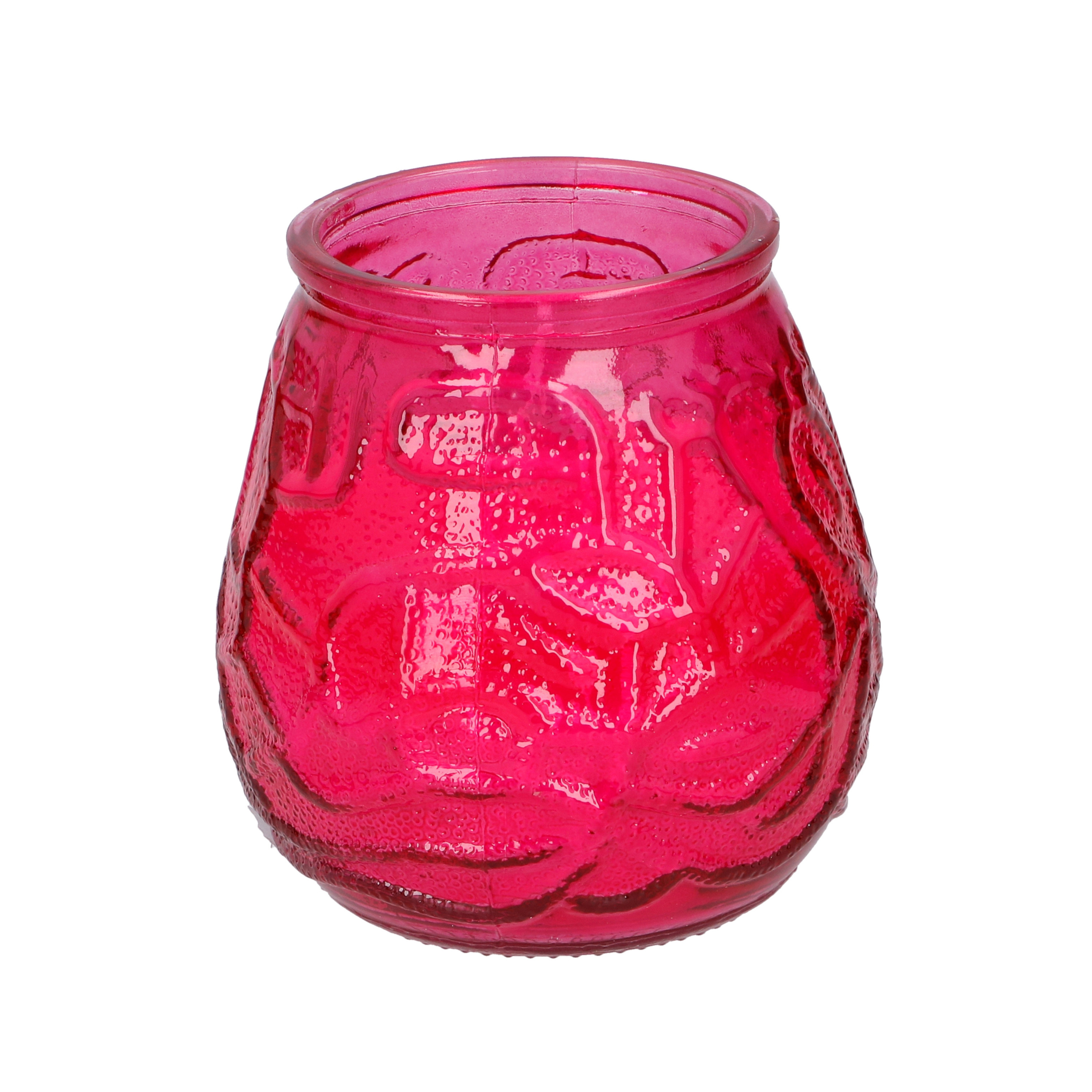 Arti Casa Tafelkaars - 15h - rood glas - citronella - 10 cm - lowboy kaars -
