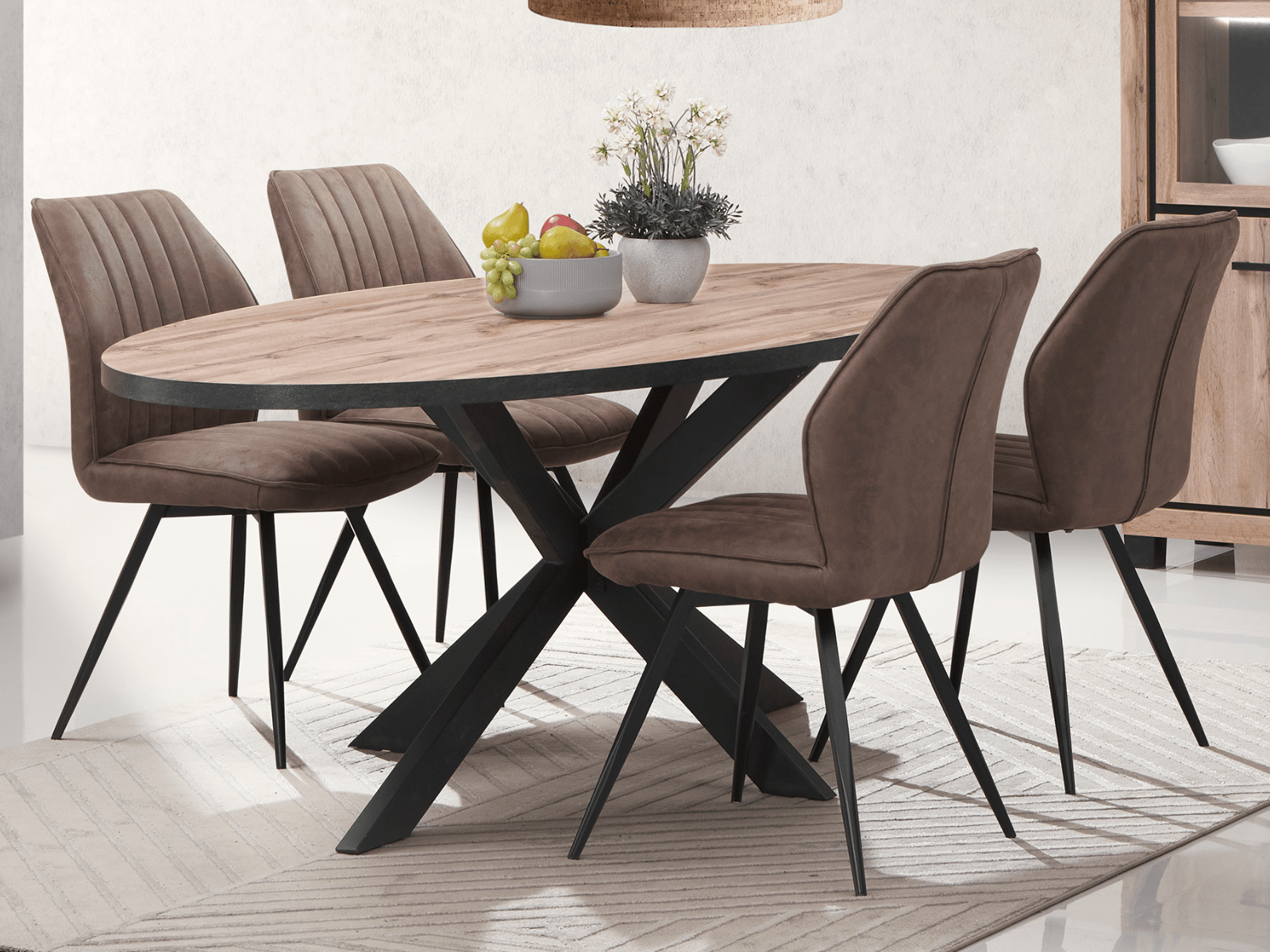 Mobistoxx Ovale eettafel ELEGA 220 cm canadese eik