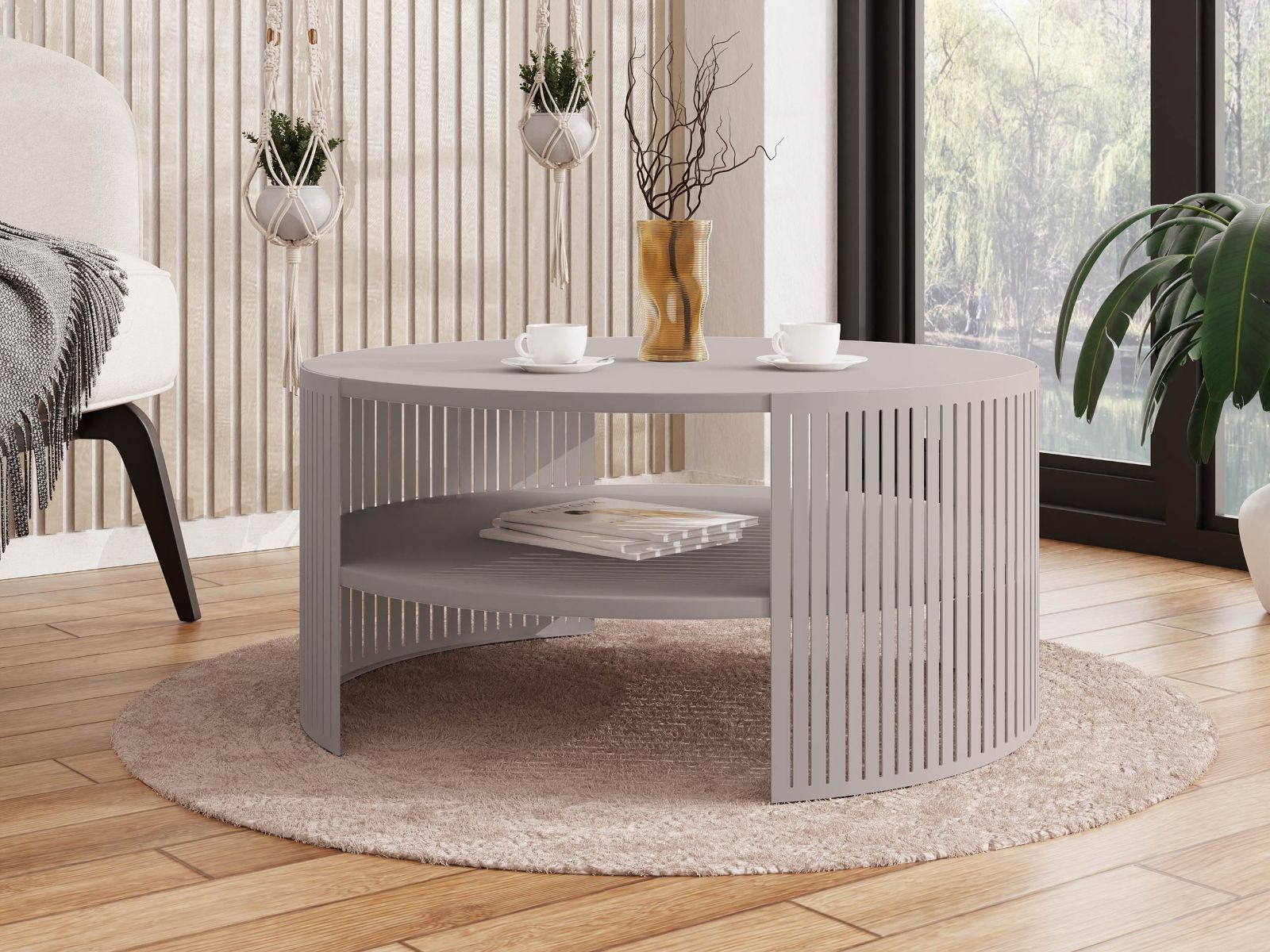 Mobistoxx Ronde salontafel ZINZARA ⌀ 75 cm kasjmier