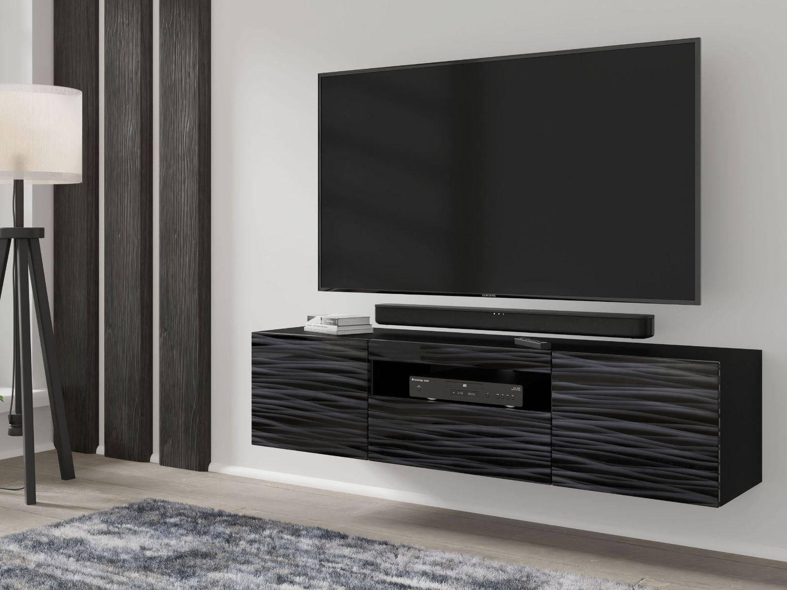 Mobistoxx Tv-meubel AUREO 3 deuren 150 cm sahara zonder led