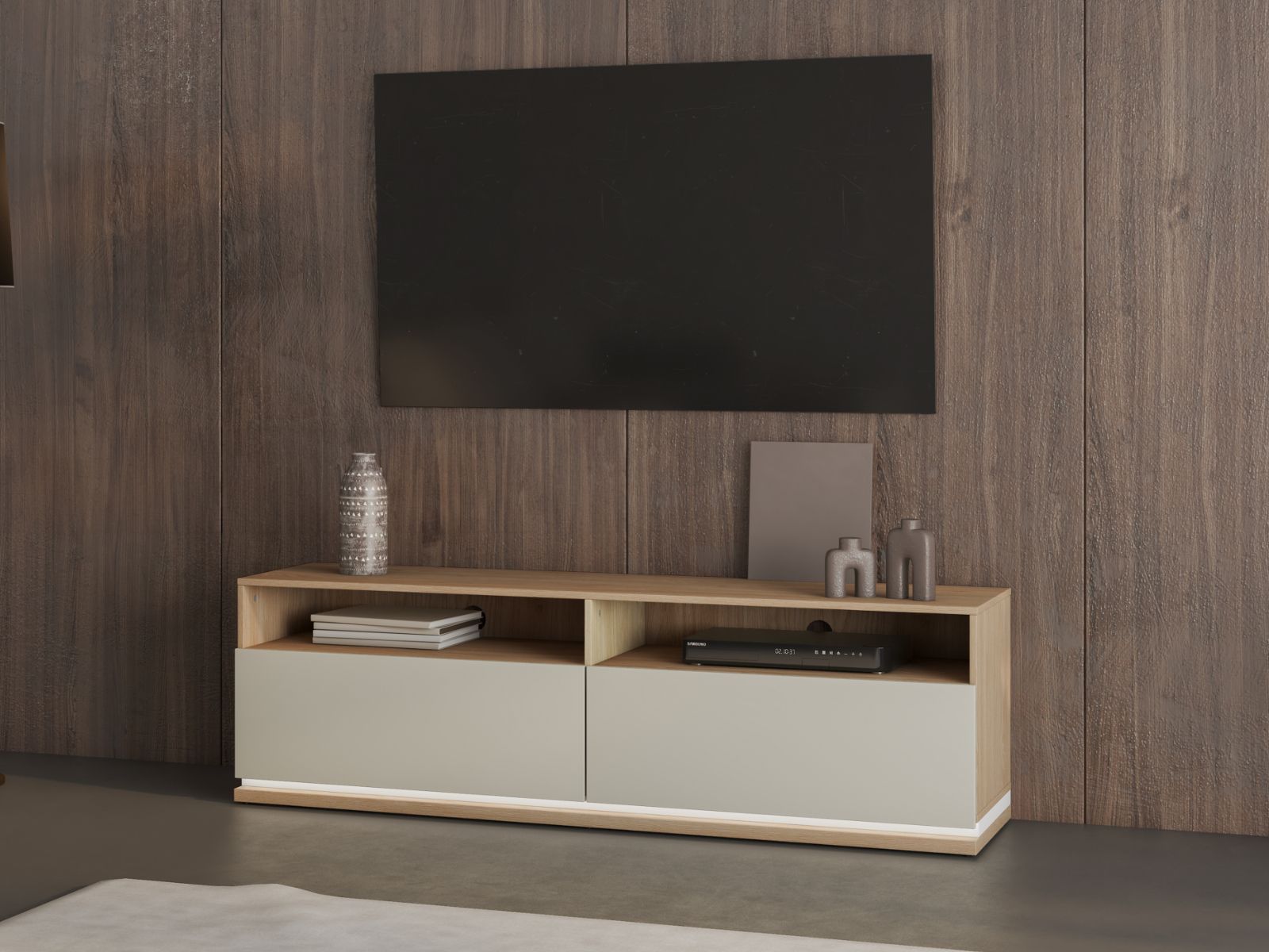 Mobistoxx Tv-meubel DOLCE 2 lades kasjmier/eik