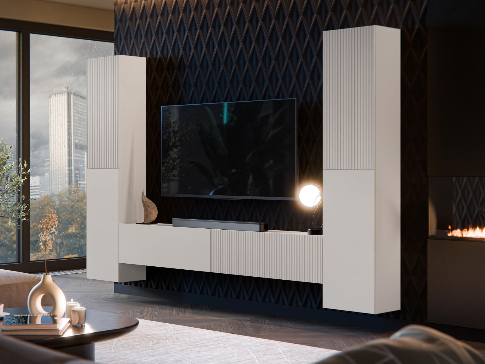 Mobistoxx Tv-meubel set MICKA II 6 deuren kasjmier