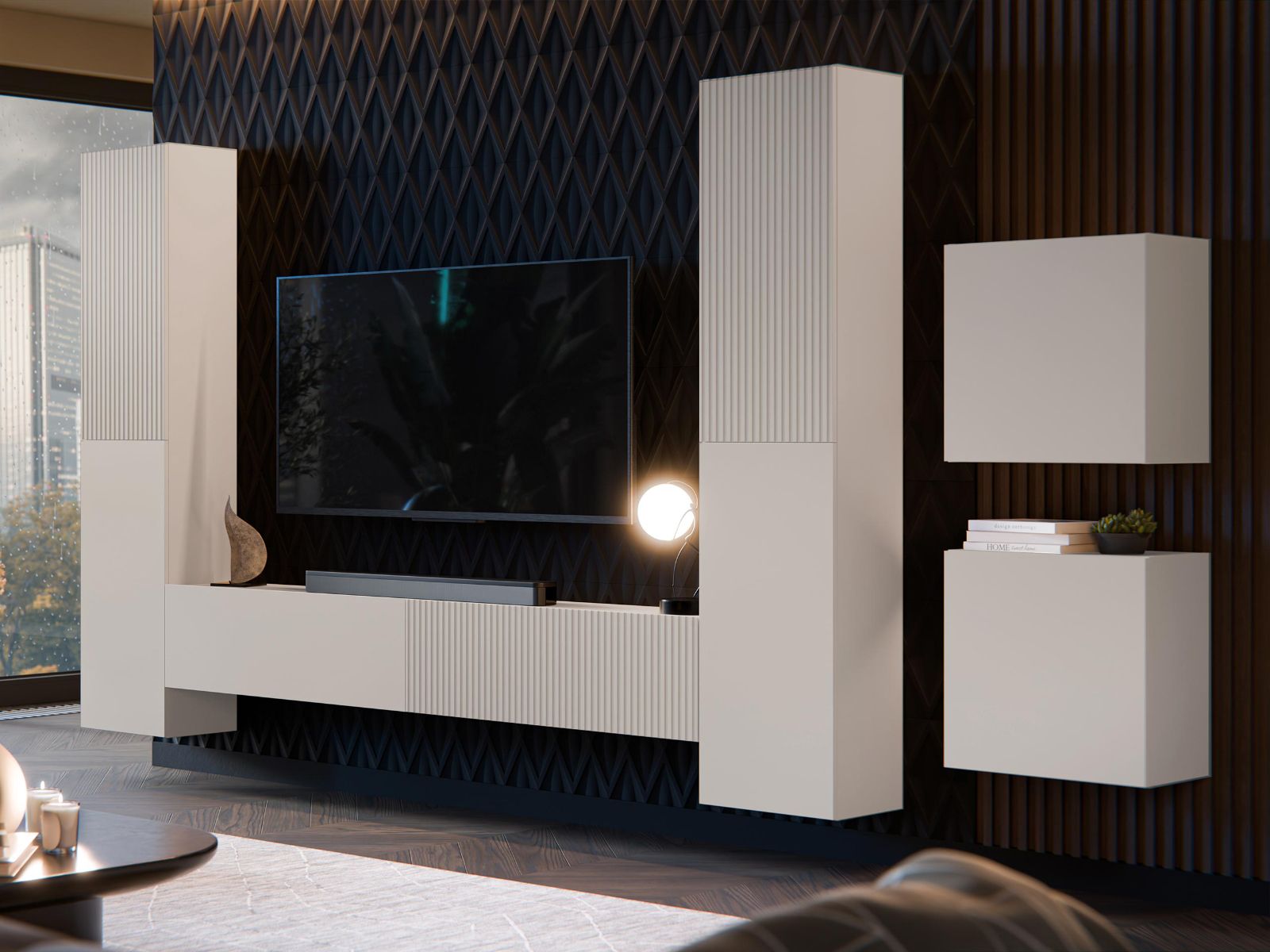 Mobistoxx Tv-meubel set MICKA V 8 deuren kasjmier